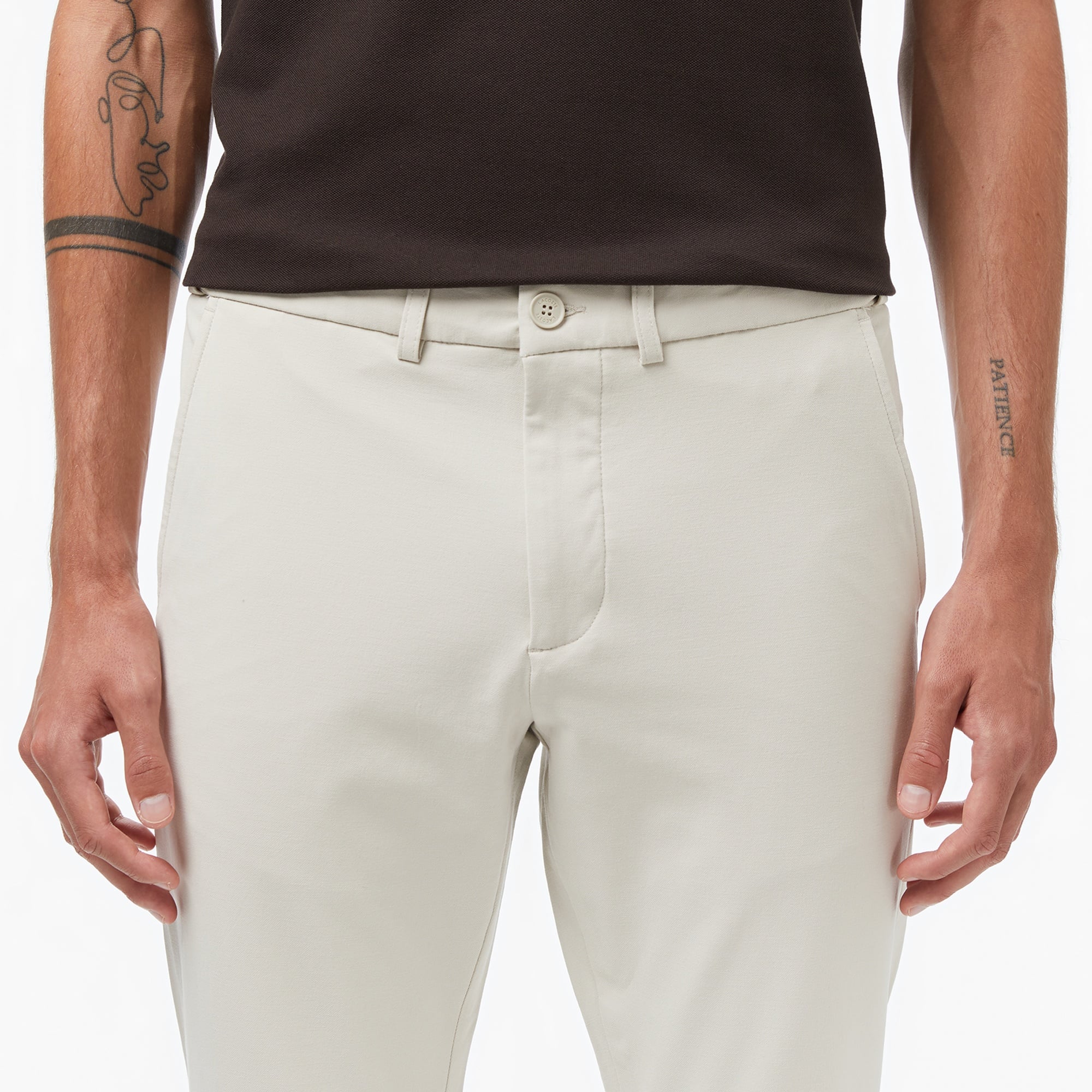 Erkek Slim Fit Gri Chino Pantolon