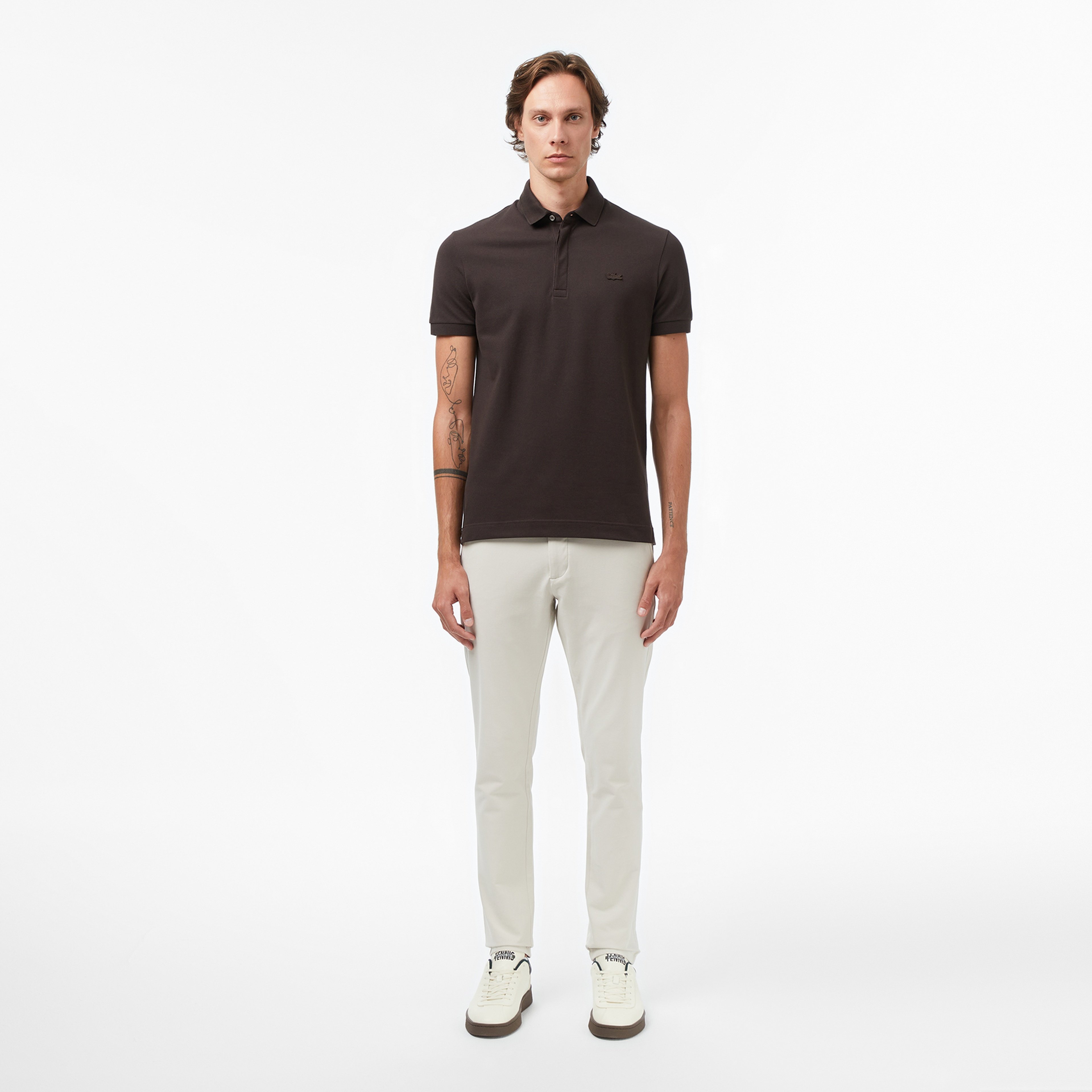 Erkek Slim Fit Gri Chino Pantolon
