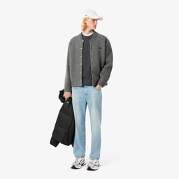 Erkek Classic Fit Bisiklet Yaka Gri Kazak Gri