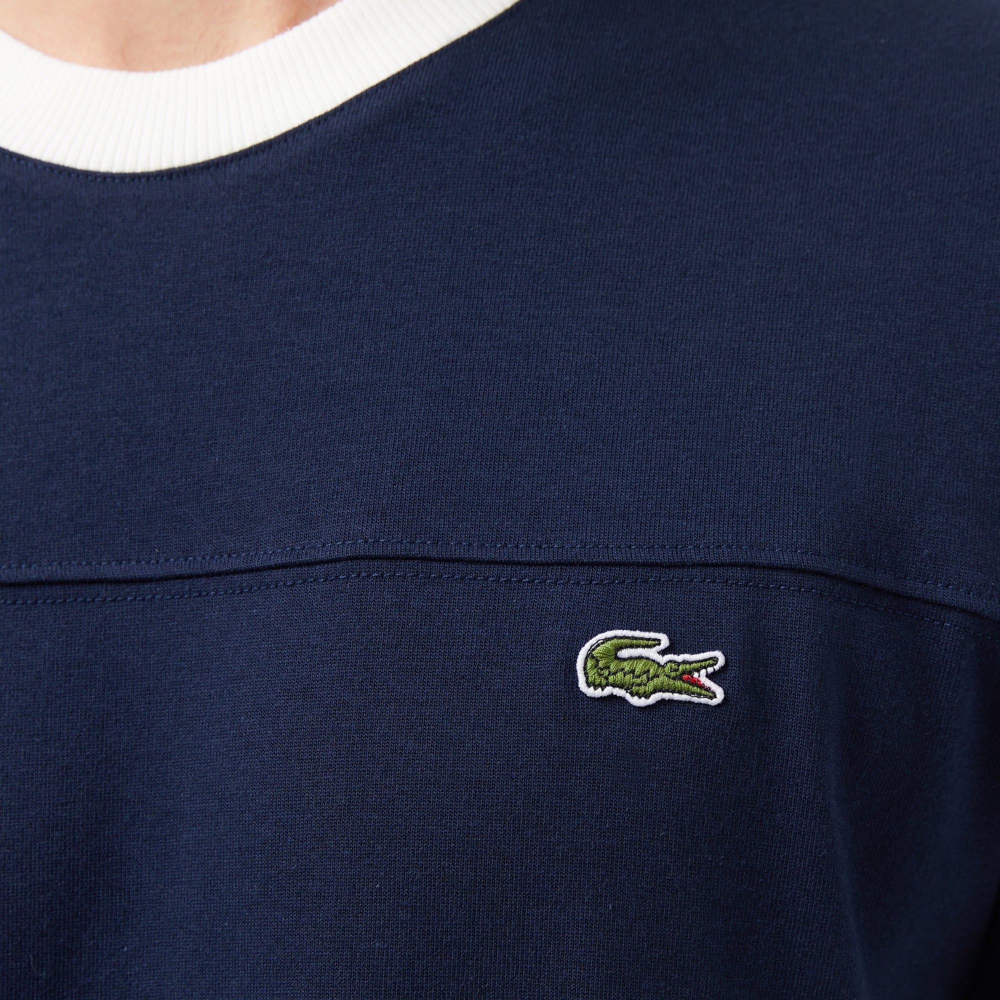 Lacoste Erkek Regular Fit Lacivert Bisiklet Yaka T-Shirt görsel 7