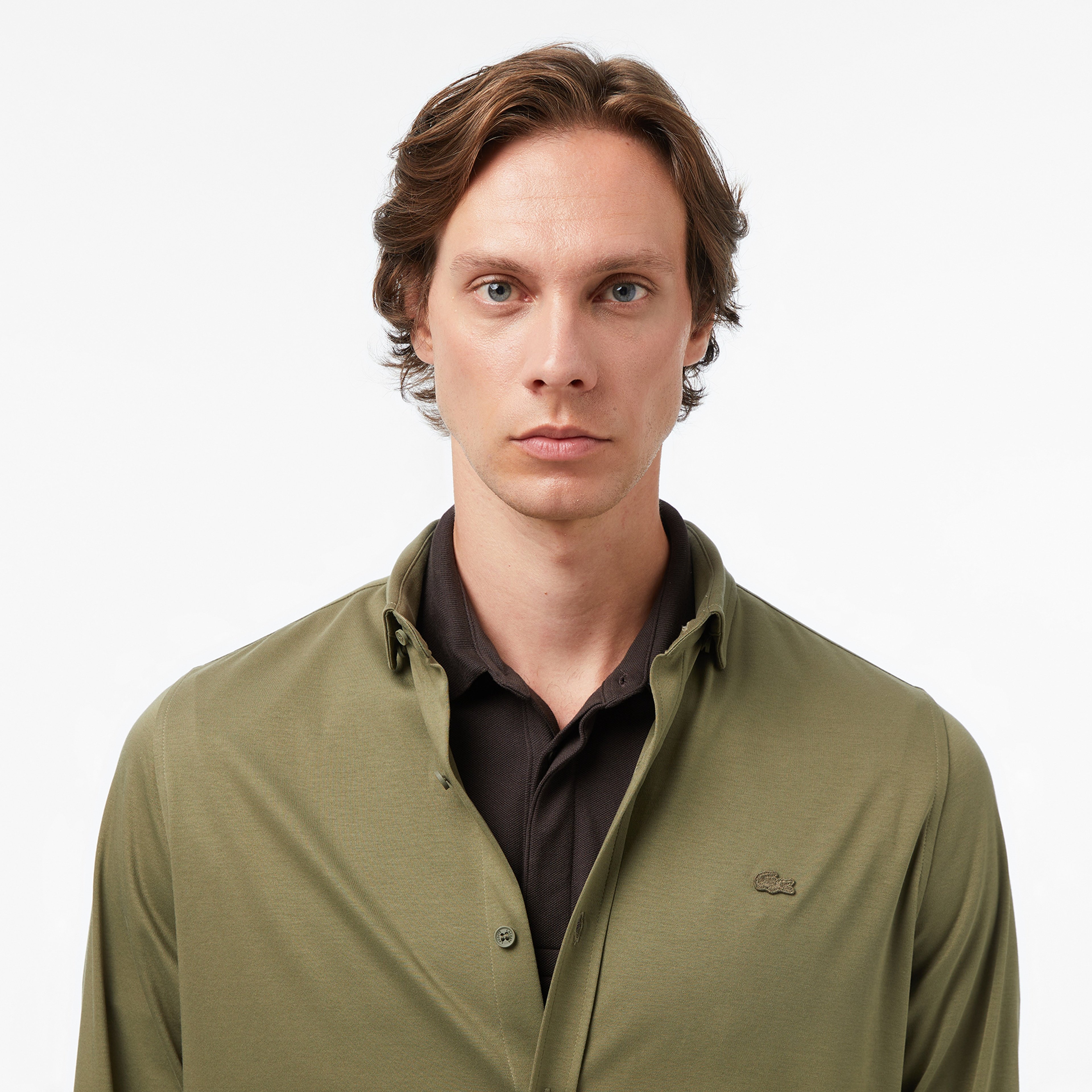 Erkek Slim Fit Haki Gömlek Erkek Slim Fit Haki Gömlek