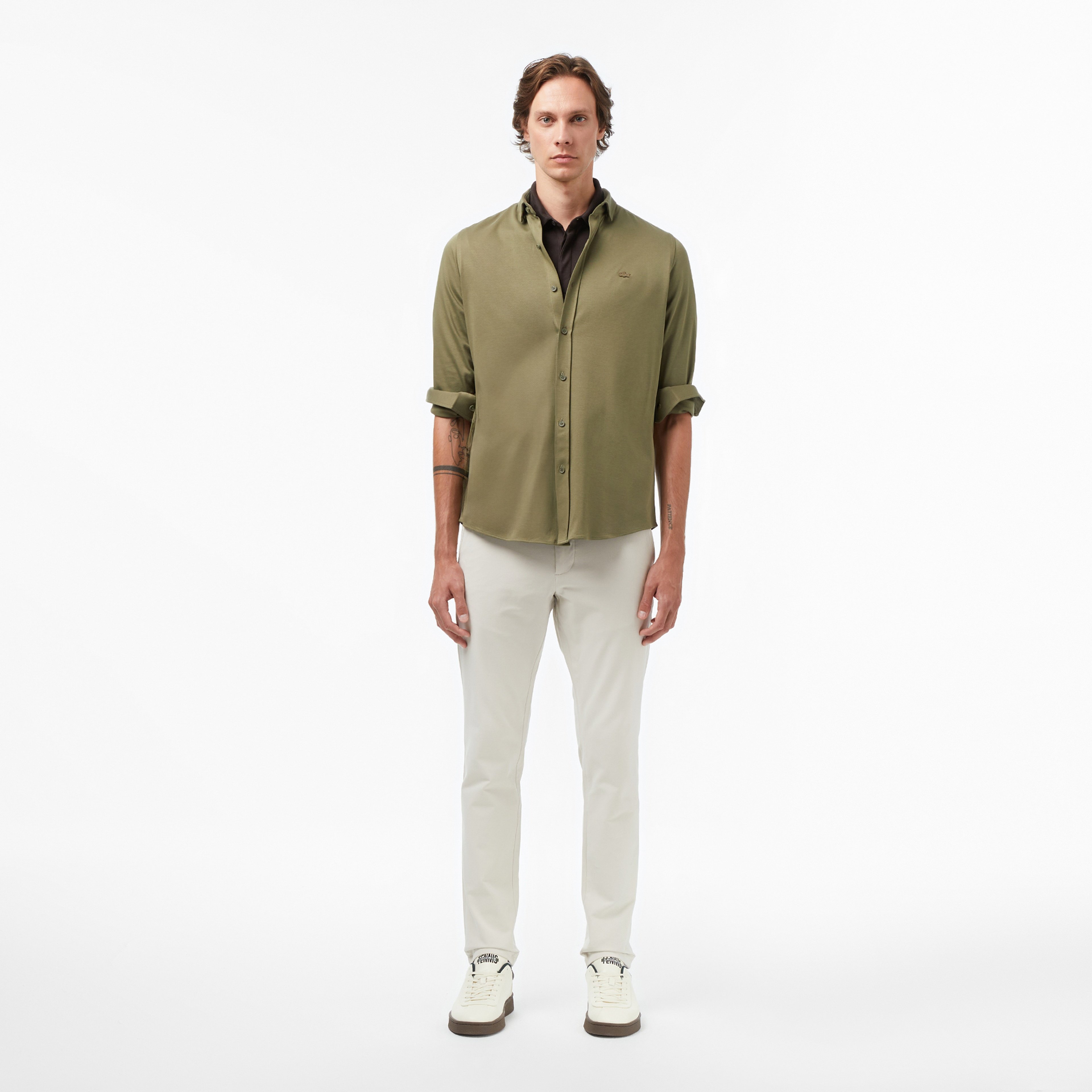 Erkek Slim Fit Haki Gömlek Erkek Slim Fit Haki Gömlek