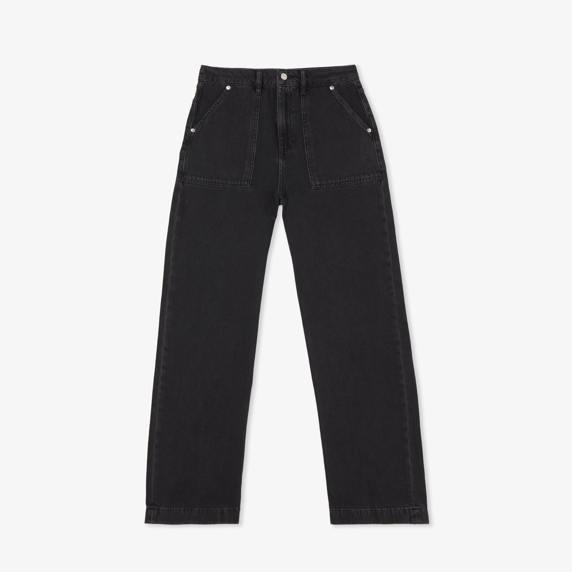 Kadın Stragiht Fit Koyu Gri Pantolon