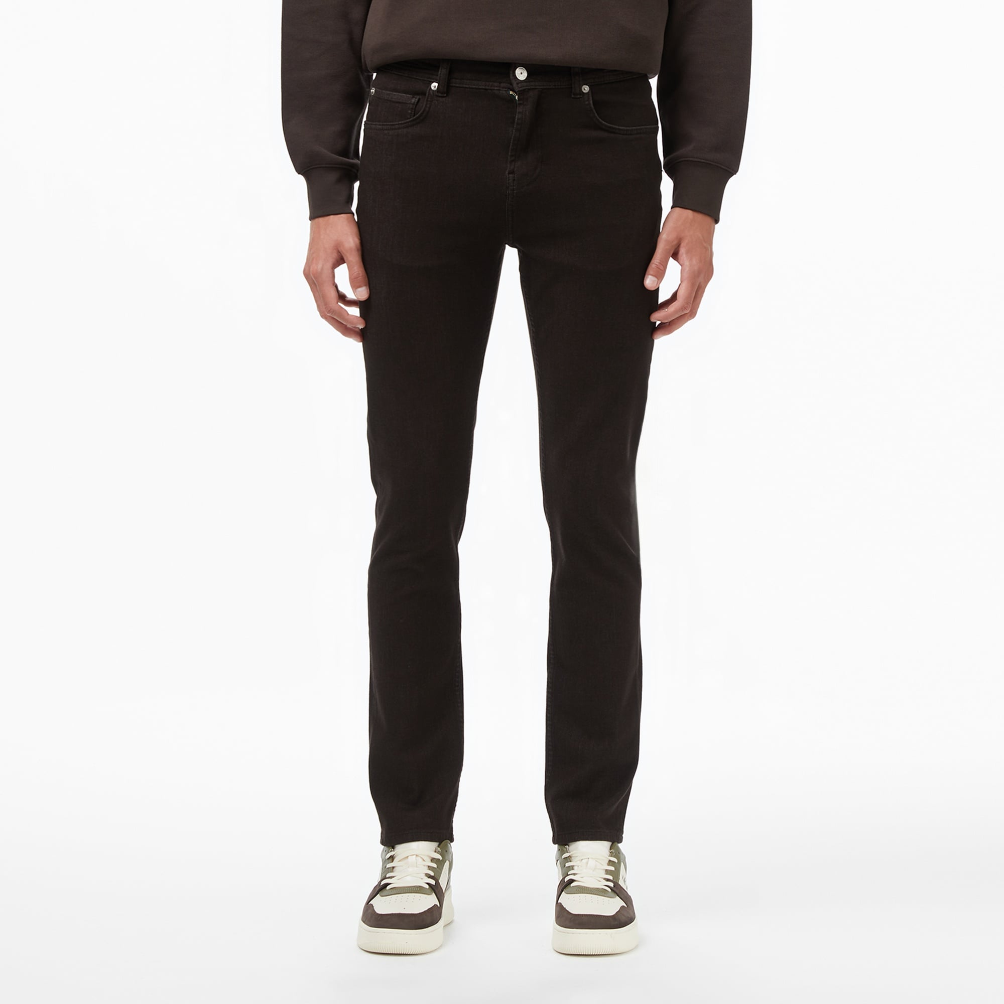 Erkek Slim Fit Kahverengi Jean Pantolon