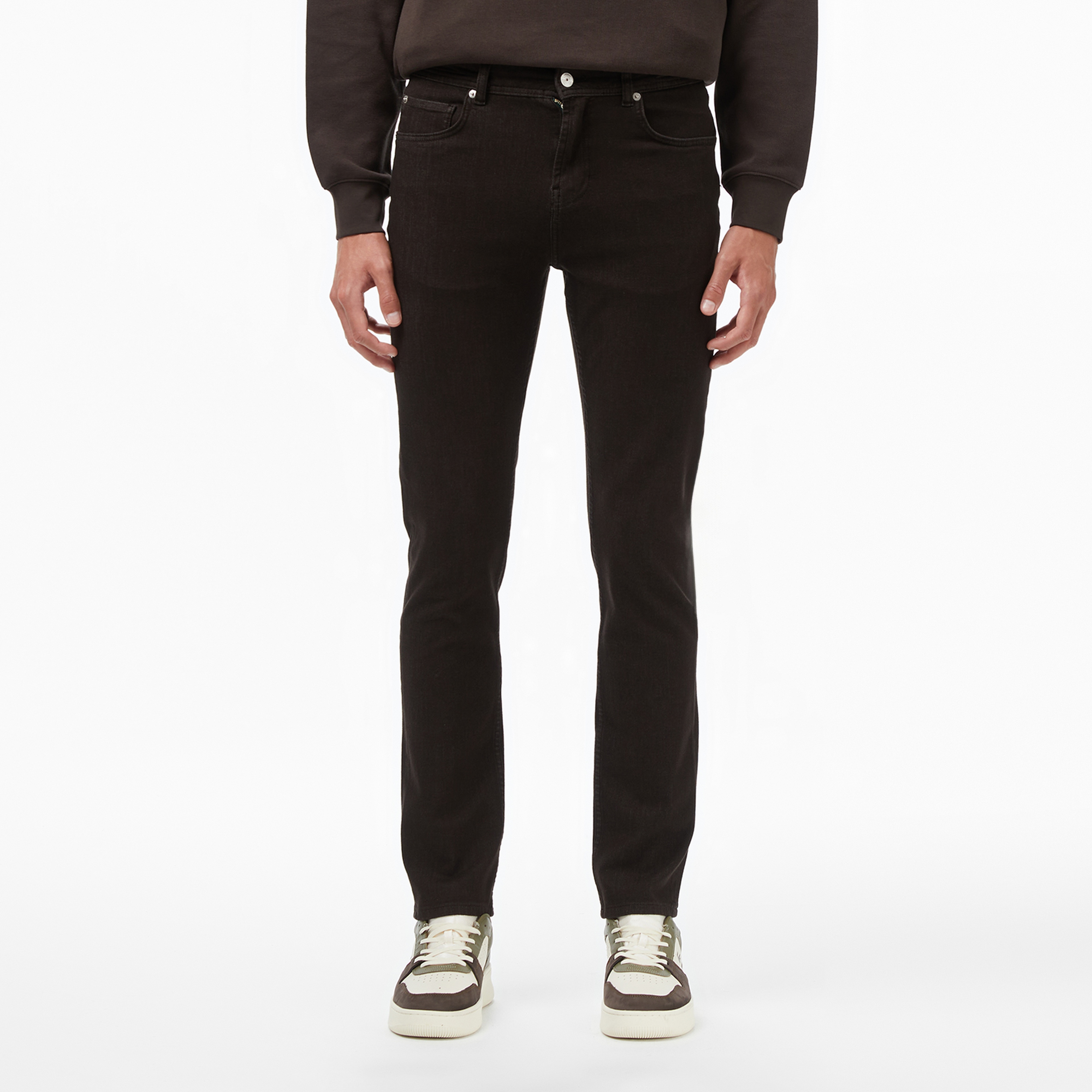 Erkek Slim Fit Kahverengi Jean Pantolon