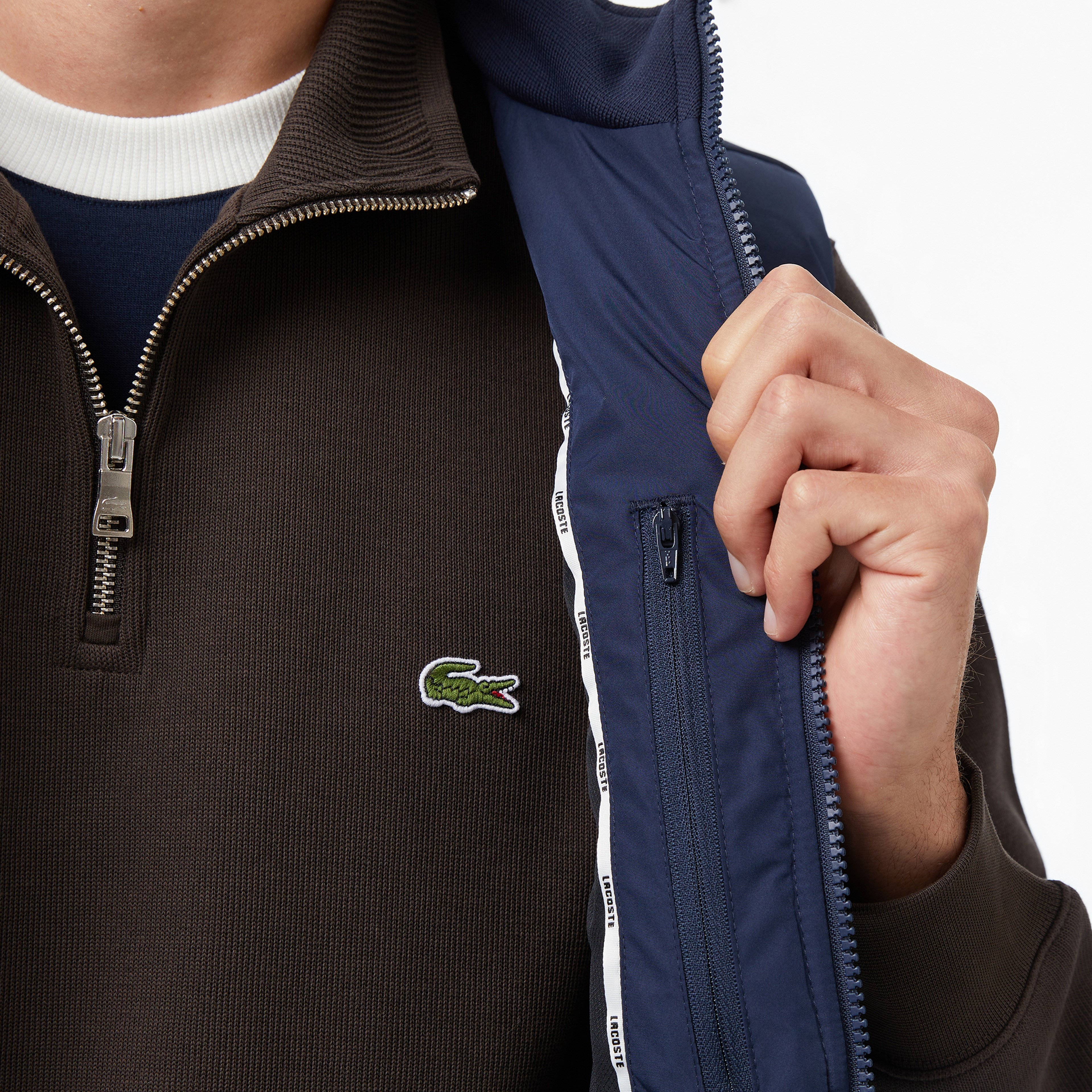 Erkek Dik Yaka Lacivert Yelek