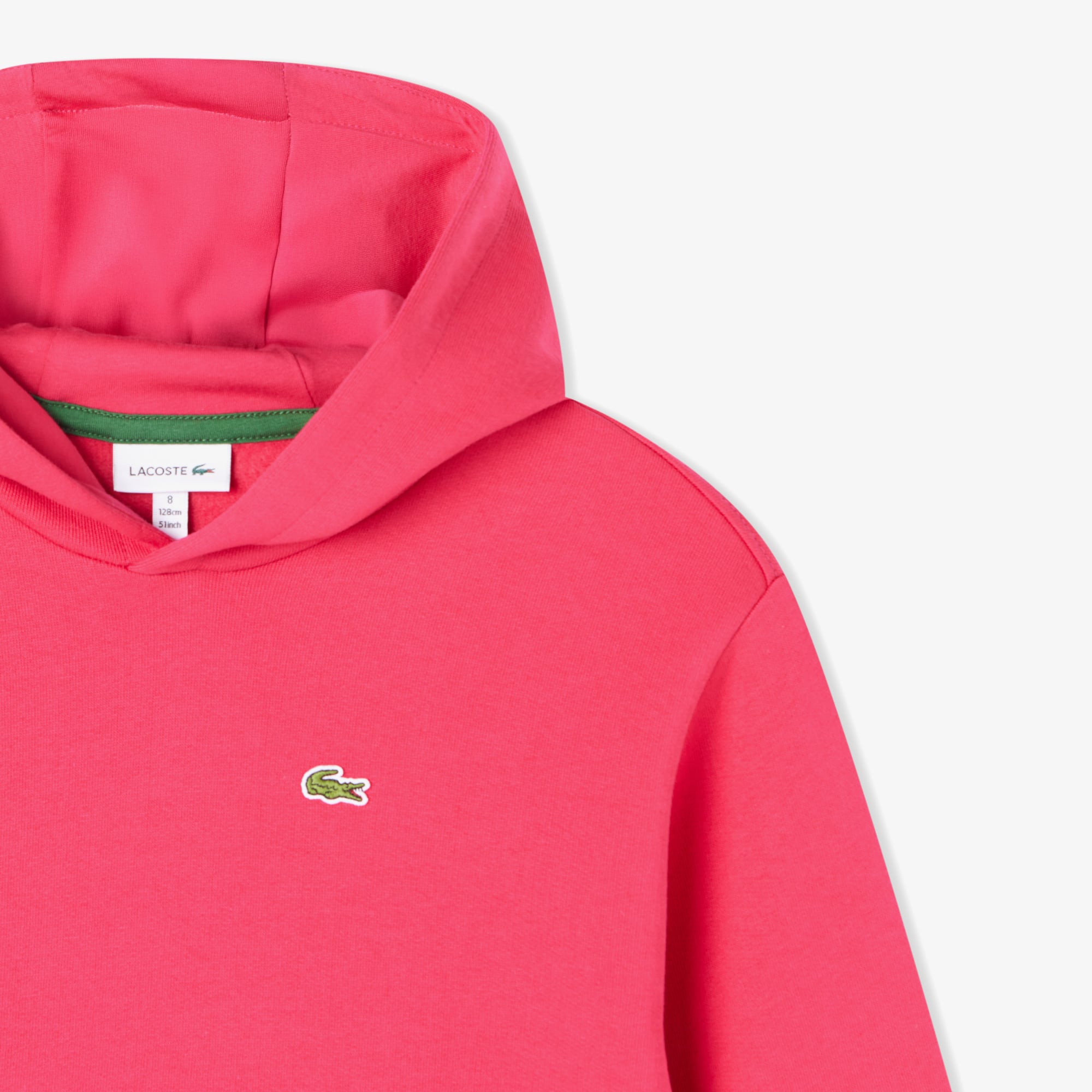 Lacoste Çocuk Kapüşonlu Pembe Sweatshirt görsel 2