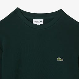 Erkek Regular Fit Uzun Kollu Bisiklet Yaka Koyu Yeşil T-Shirt Yeşil