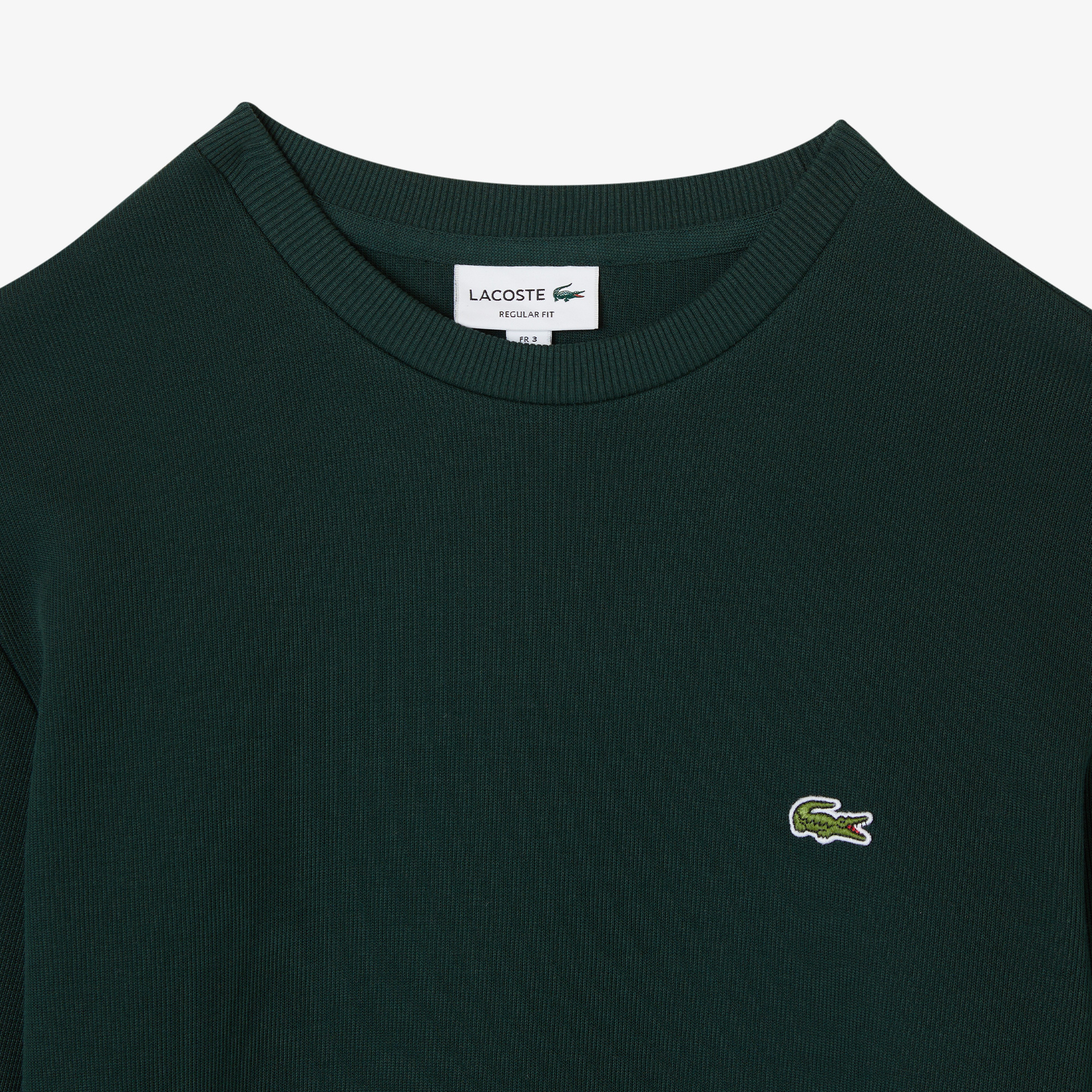 Erkek Regular Fit Uzun Kollu Bisiklet Yaka Koyu Yeşil T-Shirt Erkek Regular Fit Uzun Kollu Bisiklet Yaka Koyu Yeşil T-Shirt