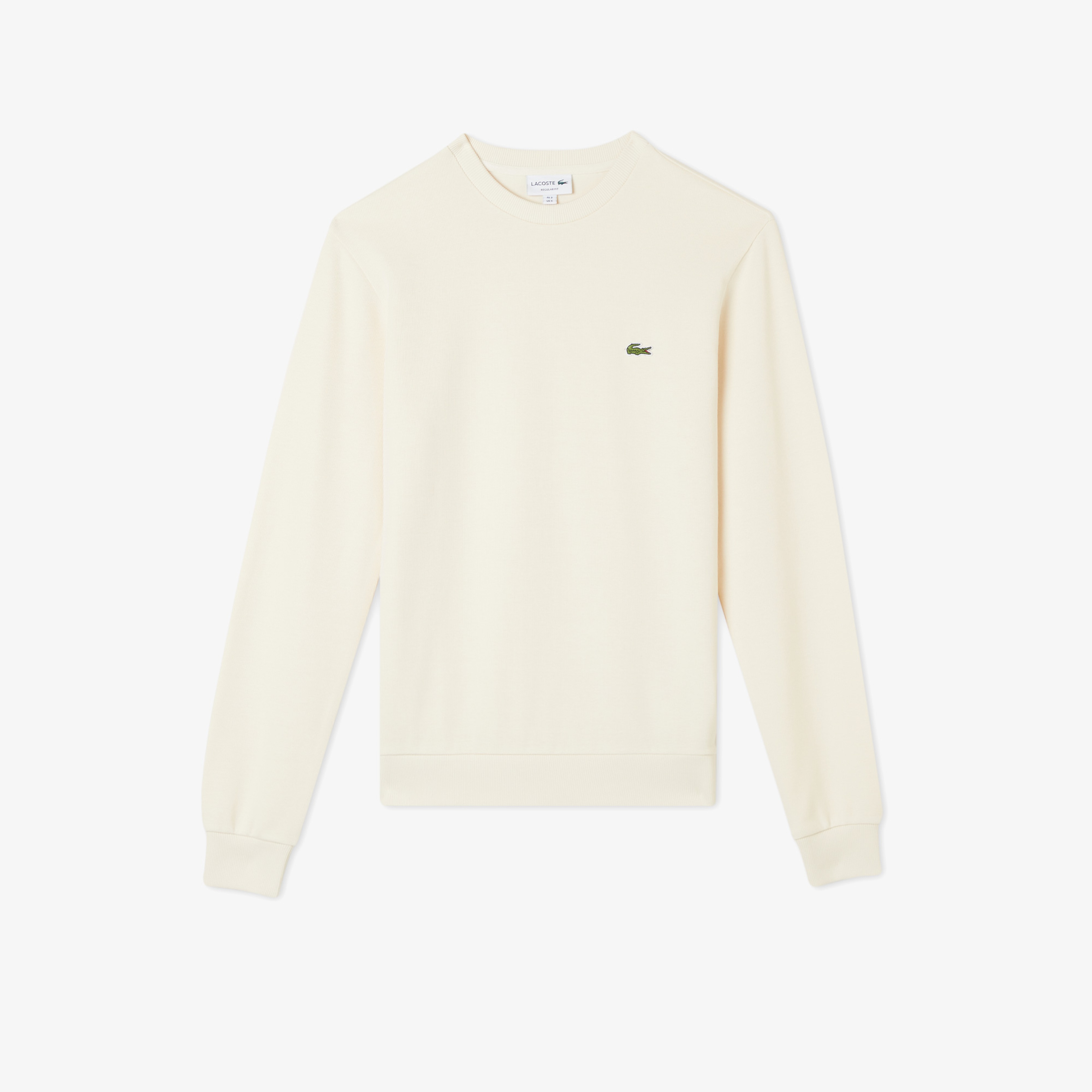 Erkek Classic Fit Uzun Kollu Bisiklet Yaka Krem T-Shirt