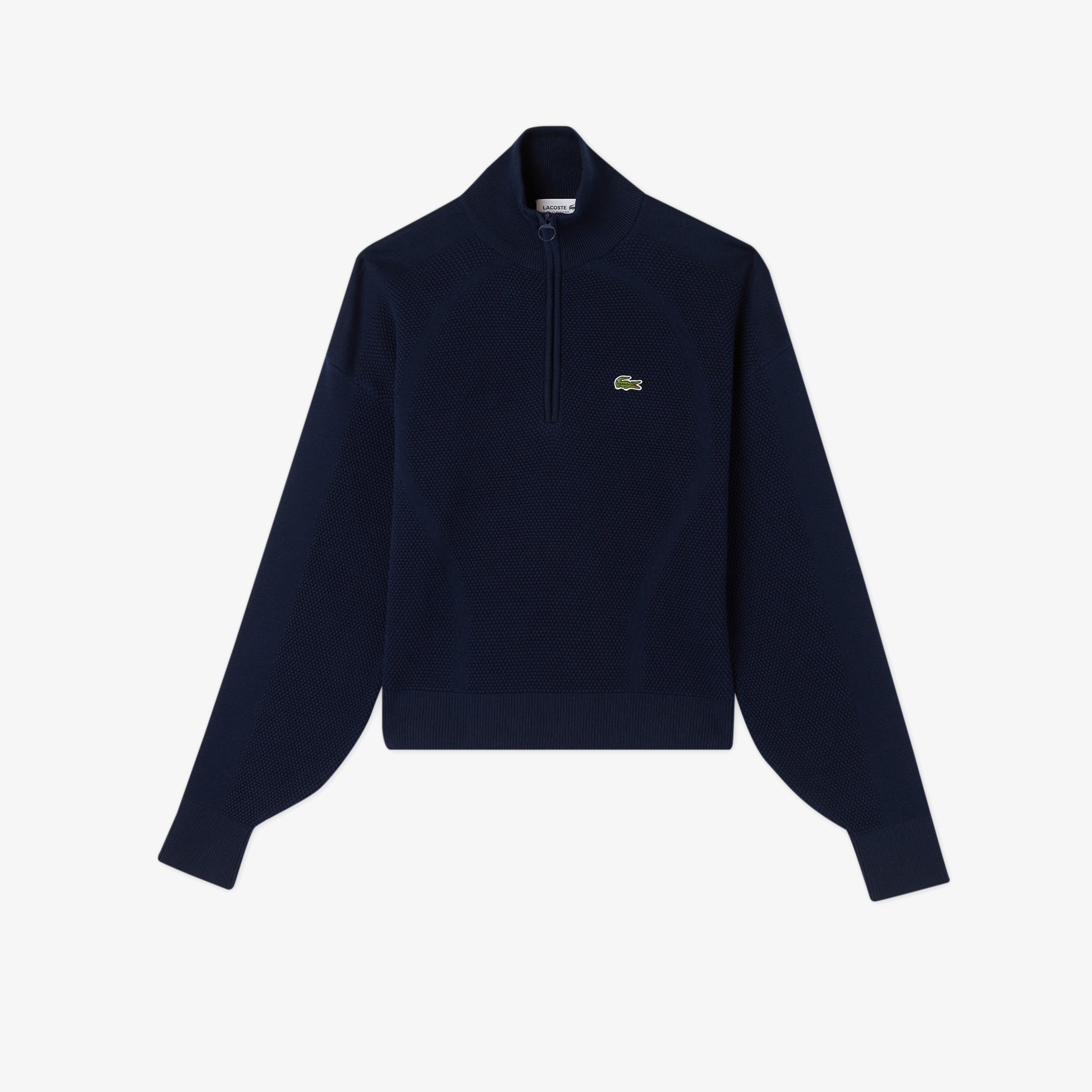 Kadın Relaxed Fit Yarım Fermuarlı Lacivert Kazak