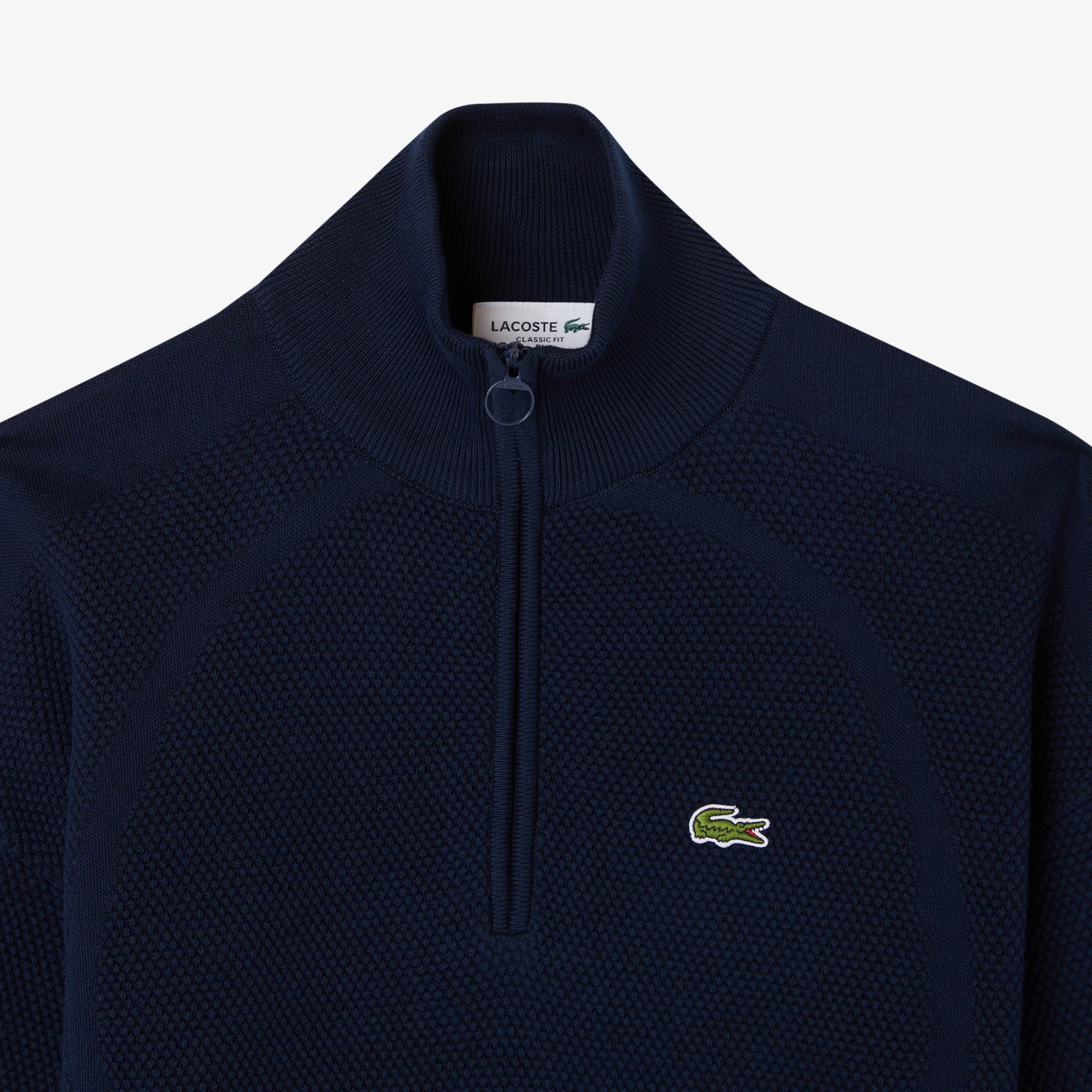 Kadın Relaxed Fit Yarım Fermuarlı Lacivert Kazak