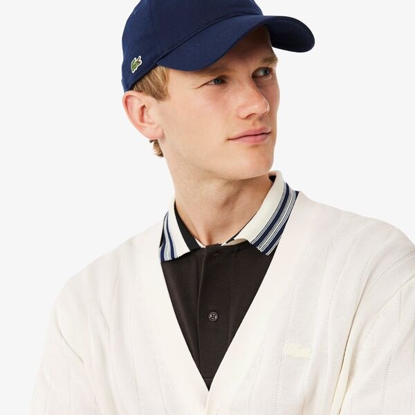 Erkek Classic Fit V Yaka Beyaz Hırka