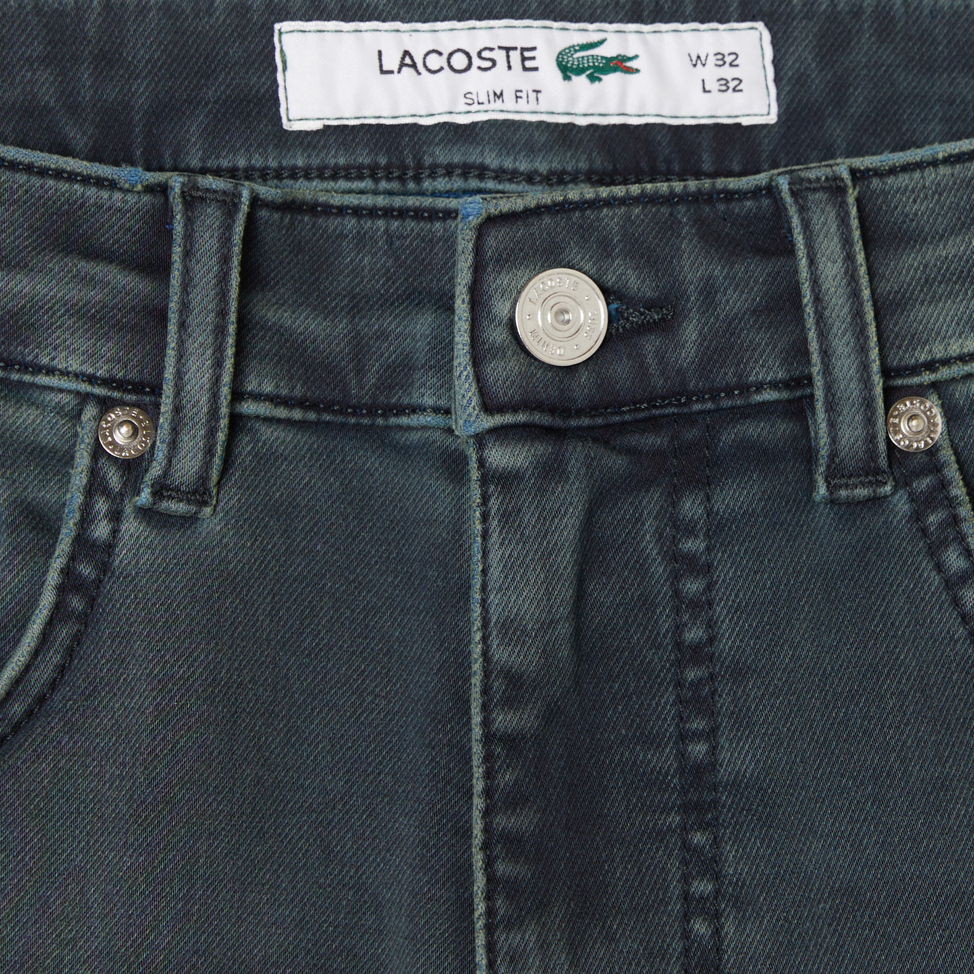 Lacoste Erkek Slim Fit Lacivert Jean Pantolon görsel 5