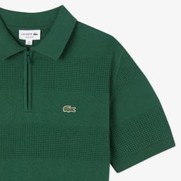 Erkek Classic Fit Kısa Kollu Polo Yaka  Desenli Yeşil Triko Yeşil