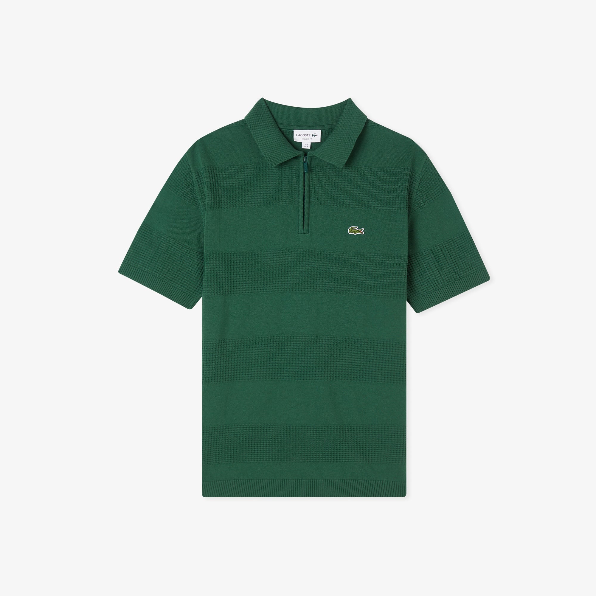 Erkek Classic Fit Kısa Kollu Polo Yaka  Desenli Yeşil Triko