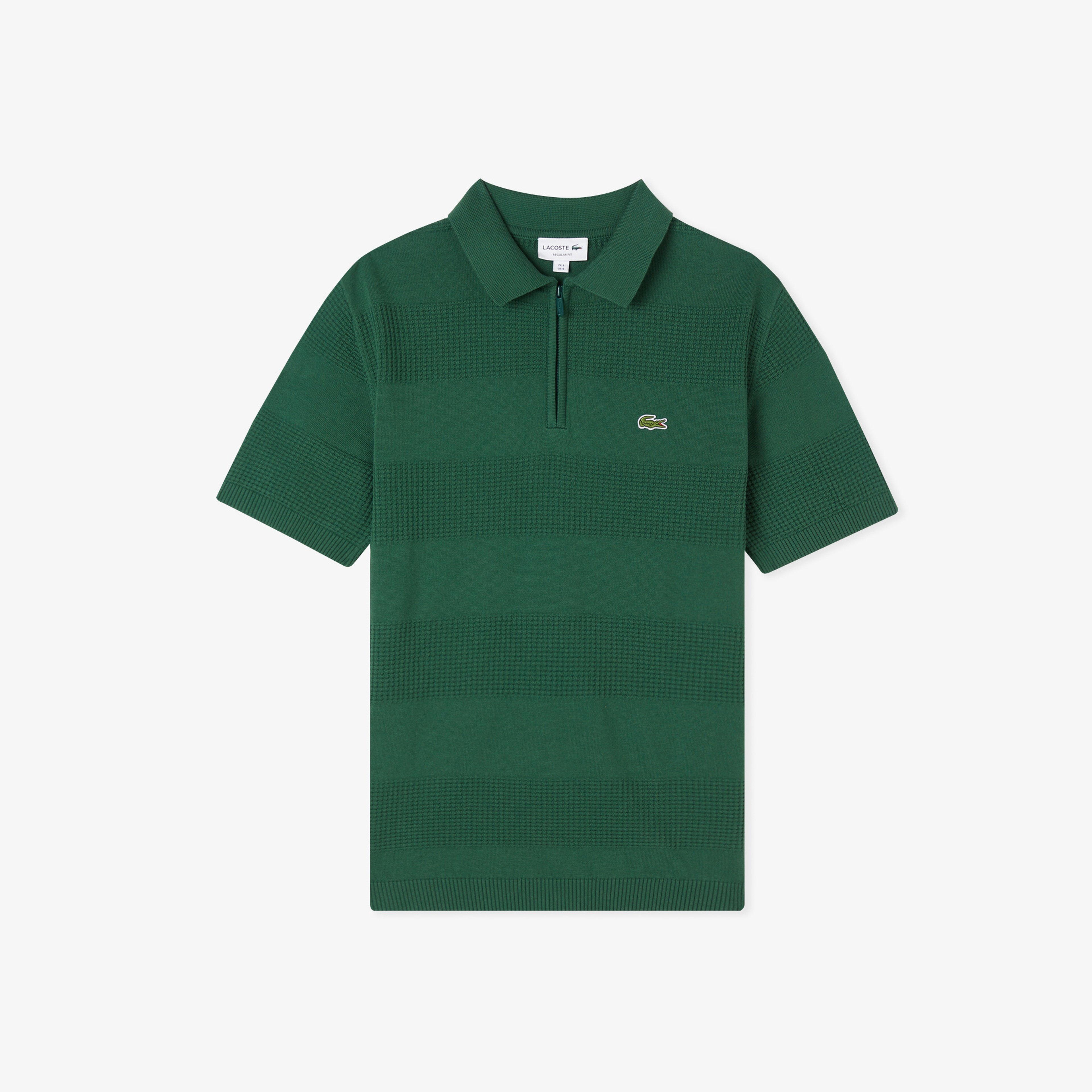Erkek Classic Fit Kısa Kollu Polo Yaka  Desenli Yeşil Triko