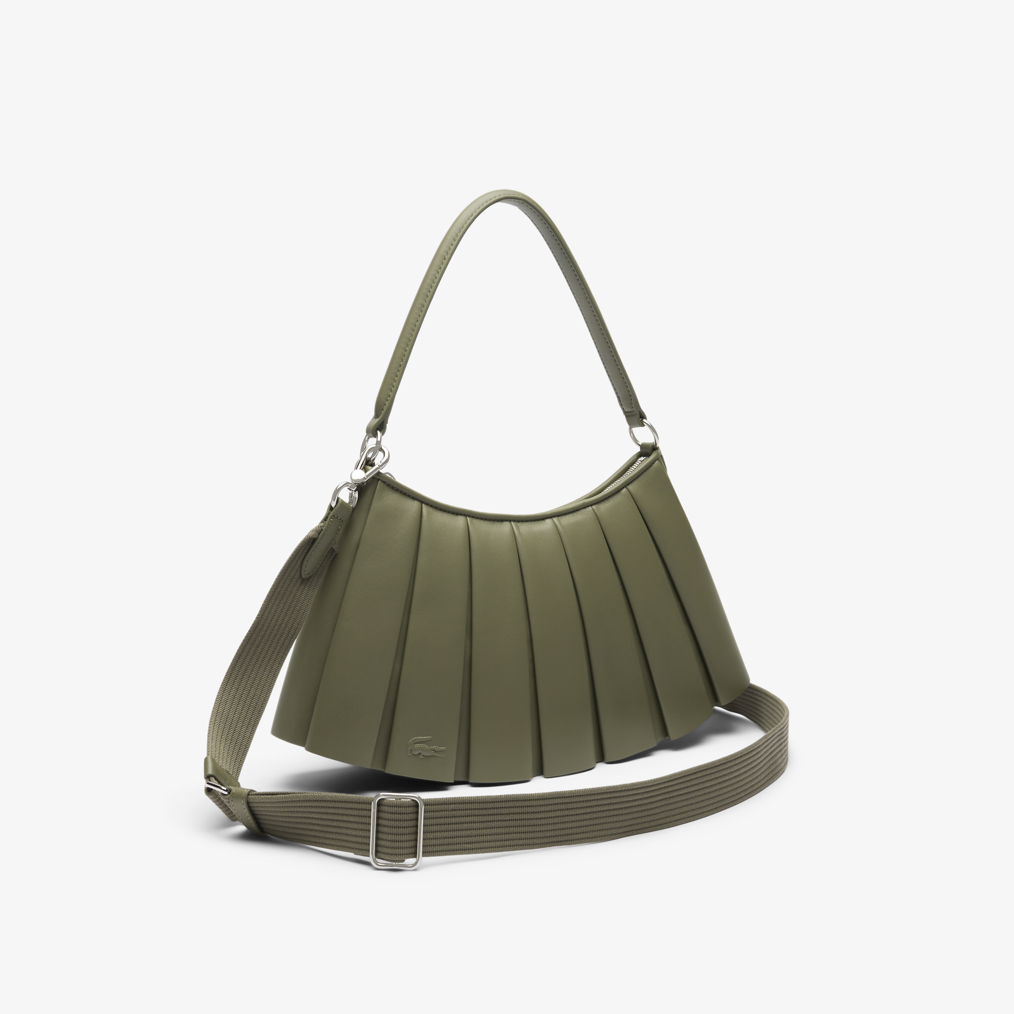 Lacoste Medium Lenglen Kadın Deri Haki Omuz Çantası görsel 2