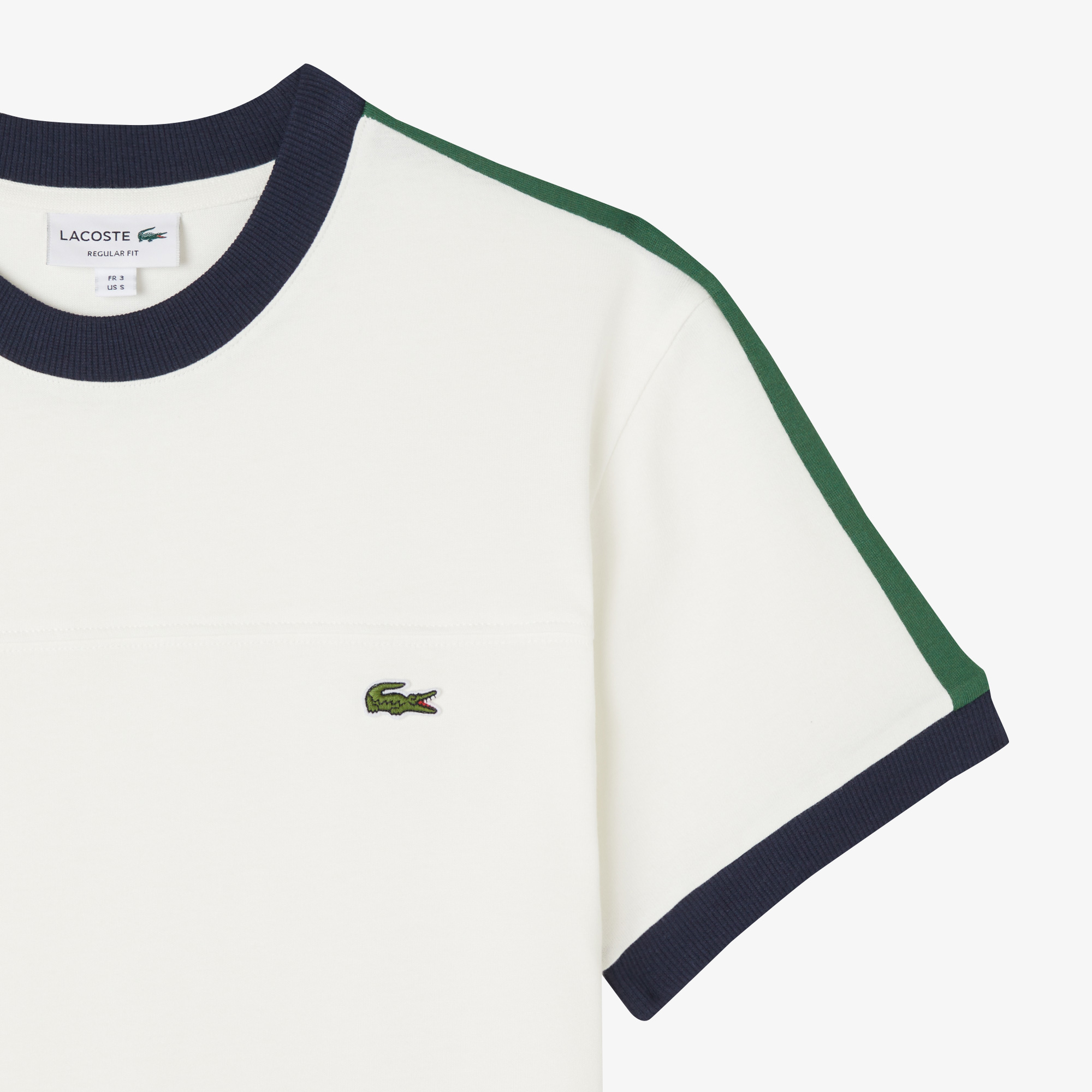 Lacoste Erkek Regular Fit Bisiklet Yaka Beyaz T-Shirt görsel 4