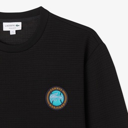 Erkek Uzun Kollu Bisiklet Yaka Siyah T-Shirt Siyah