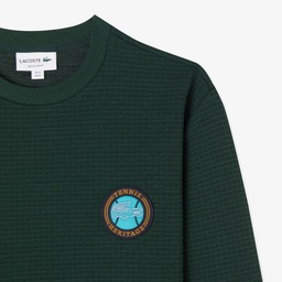 Erkek Uzun Kollu Bisiklet Yaka Yeşil T-Shirt Yeşil