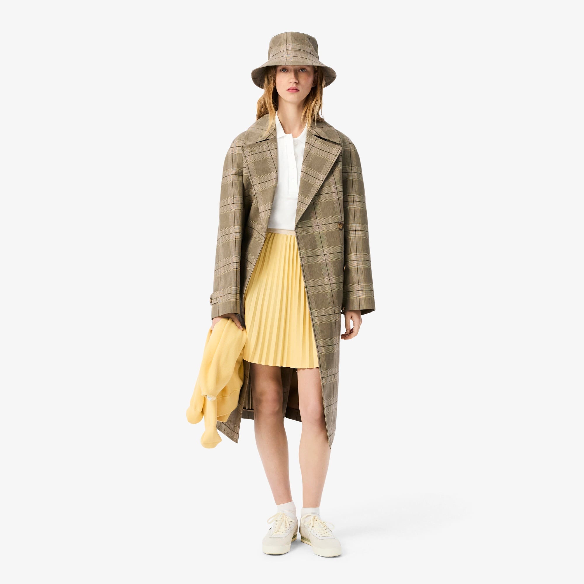 Kadın Slim Fit Uzun Kollu Beyaz Polo