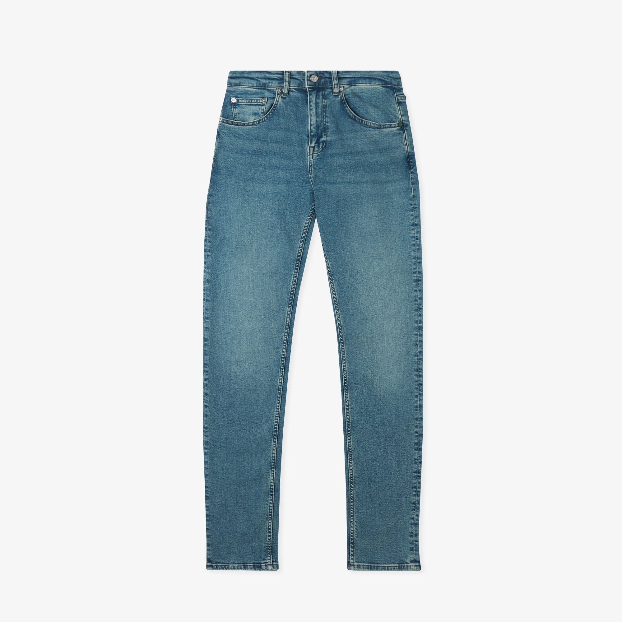 Erkek Slim Fit Mavi Jean Pantolon