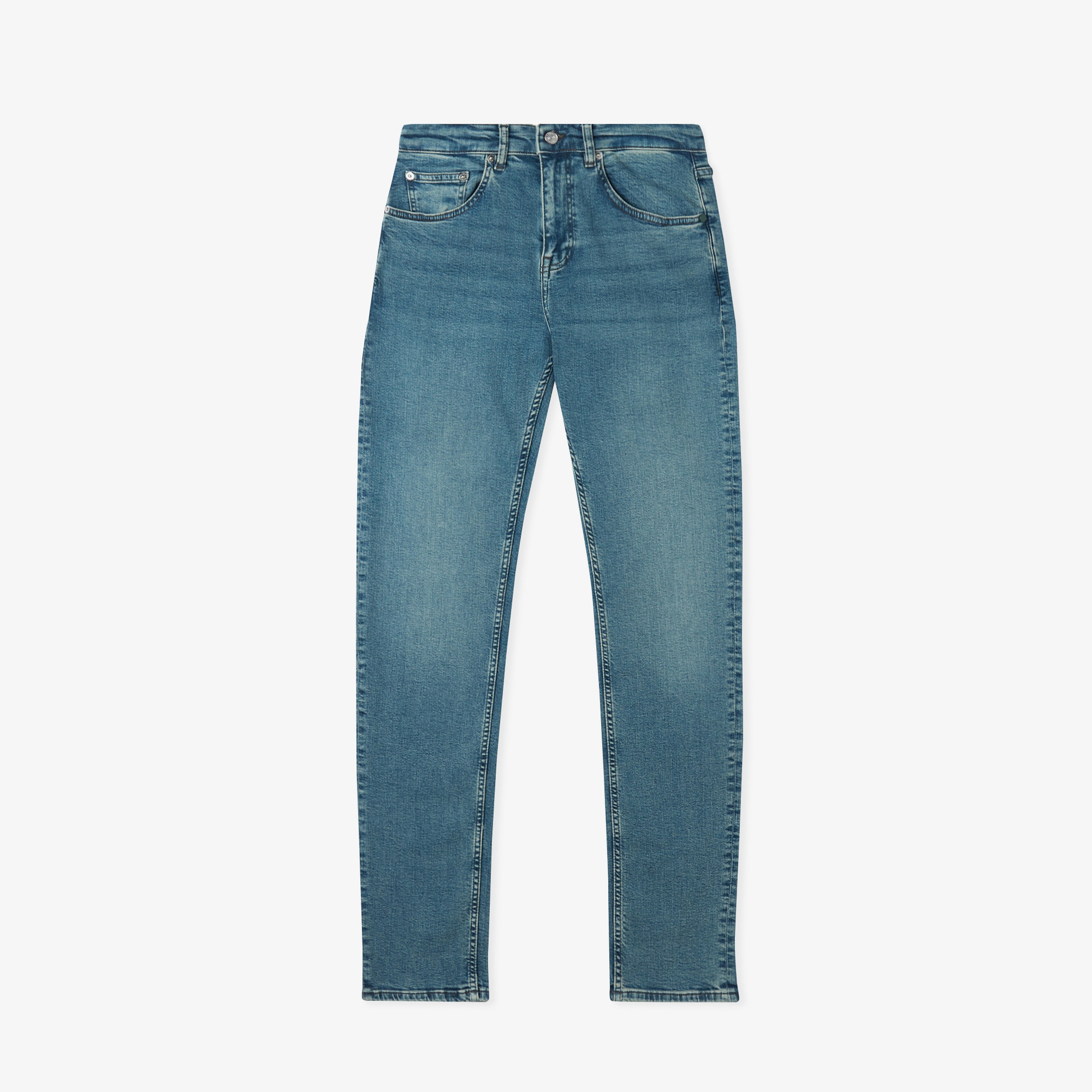 Erkek Slim Fit Mavi Jean Pantolon
