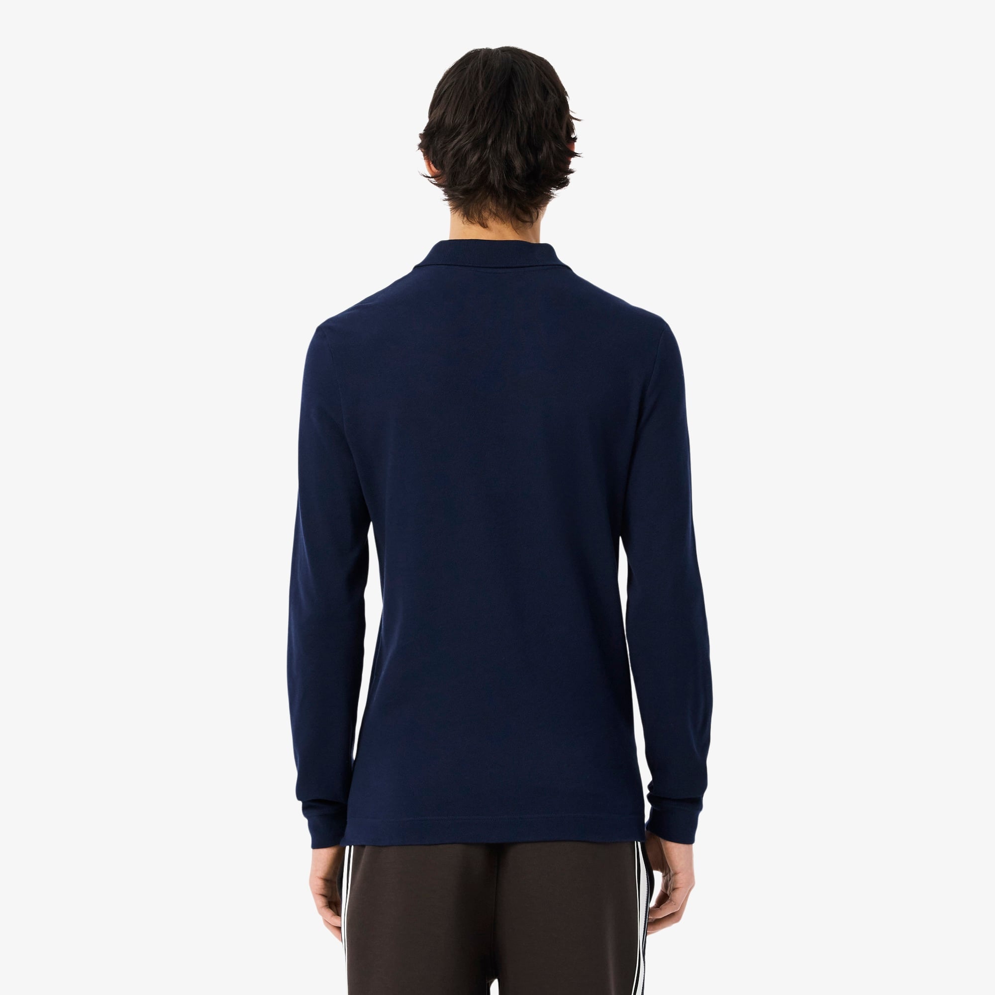 L.12.12 Erkek Slim Fit Uzun Kollu Lacivert Polo