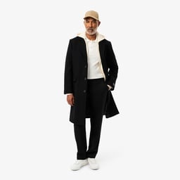 L.12.12 Erkek Slim Fit Uzun Kollu Beyaz Polo Beyaz