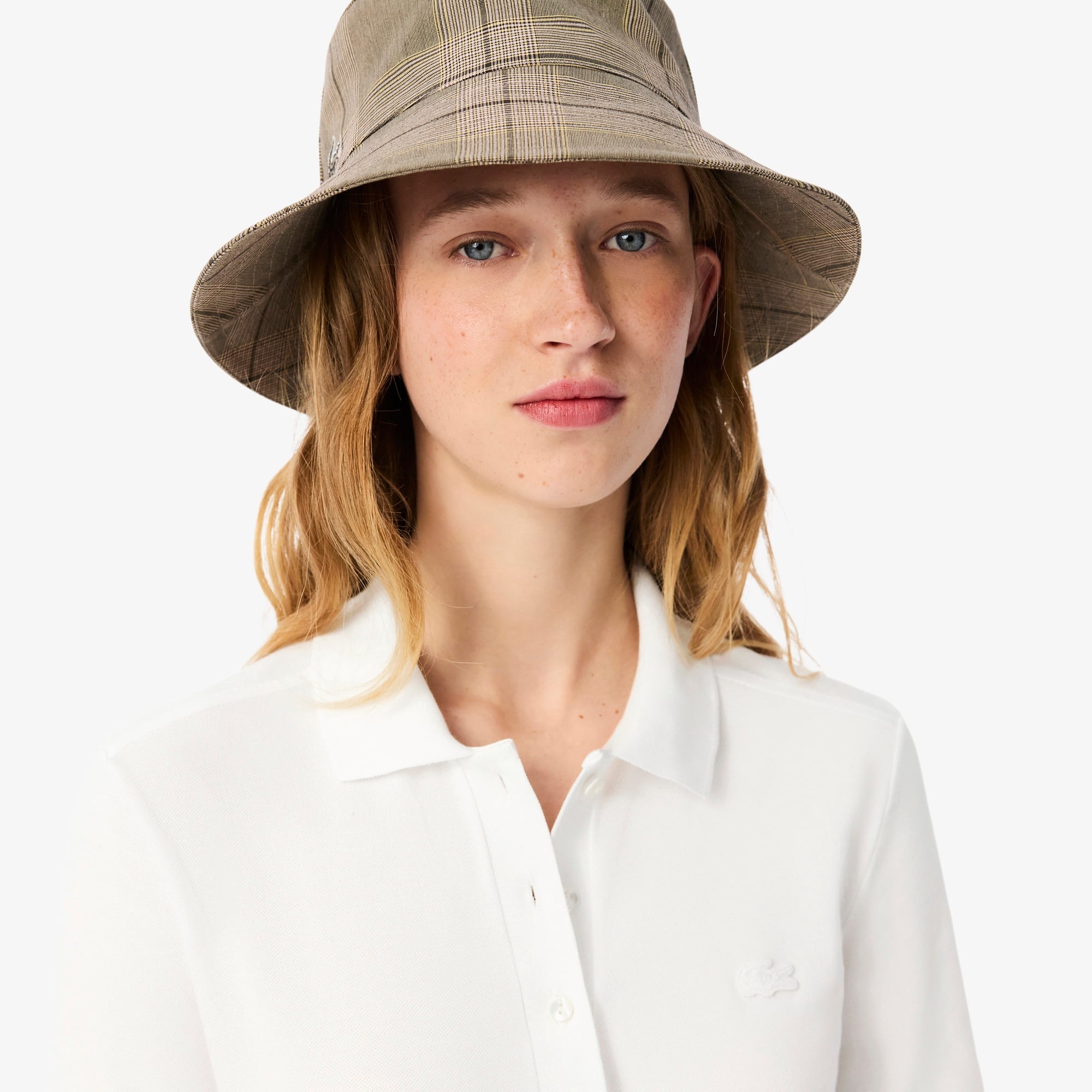 Kadın Slim Fit Uzun Kollu Beyaz Polo