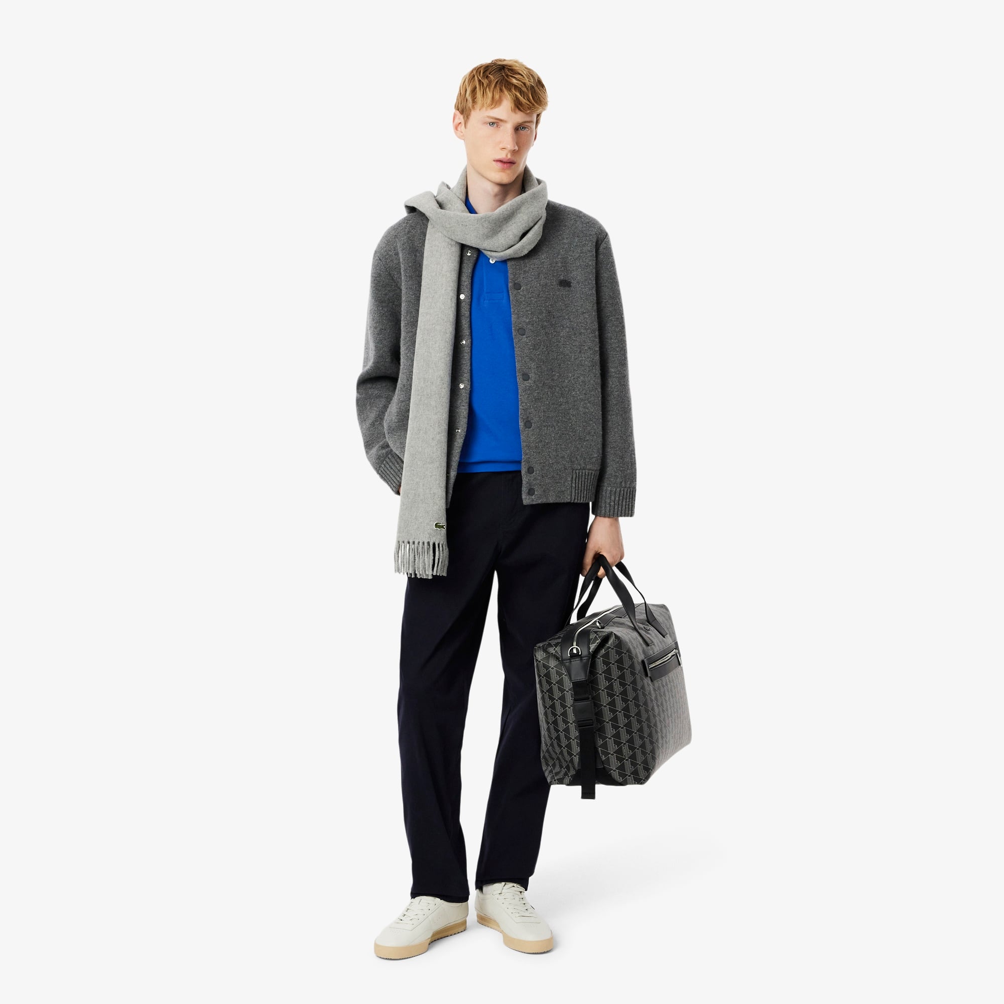 L.12.12 Erkek Classic Fit Koyu Mavi Polo