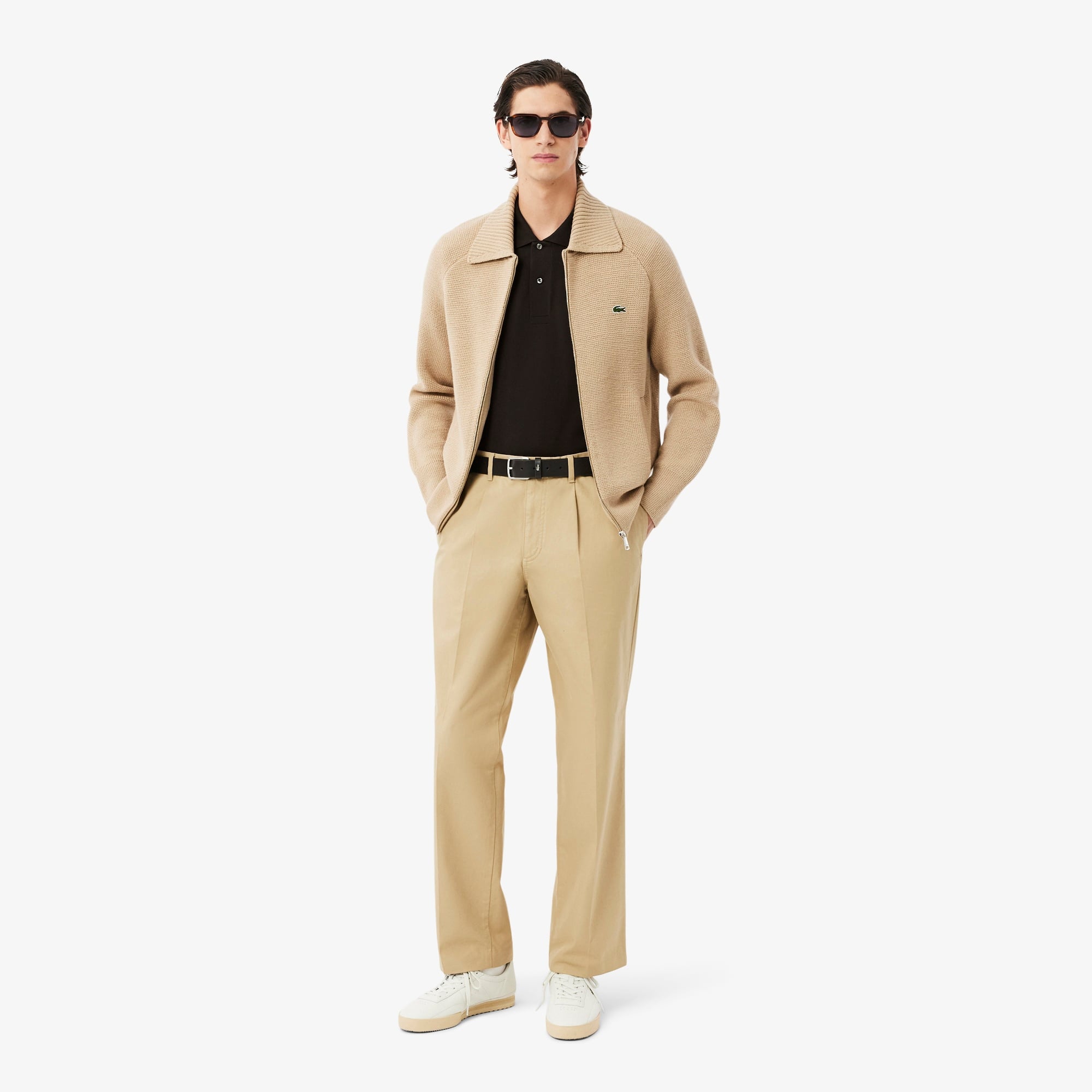 L.12.12 Erkek Classic Fit Koyu Kahverengi Polo