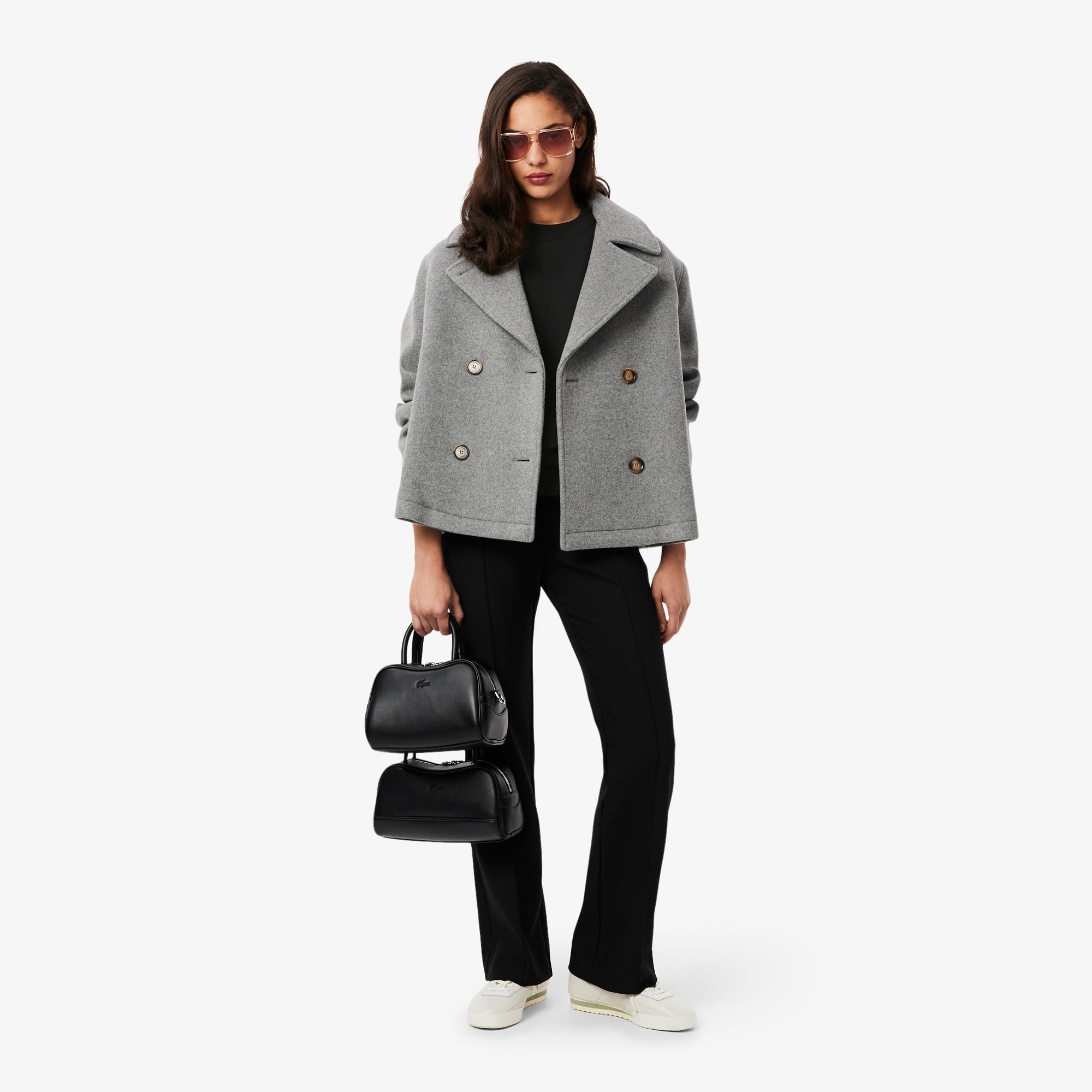 Kadın Relaxed Fit Bisiklet Yaka Siyah Sweatshirt