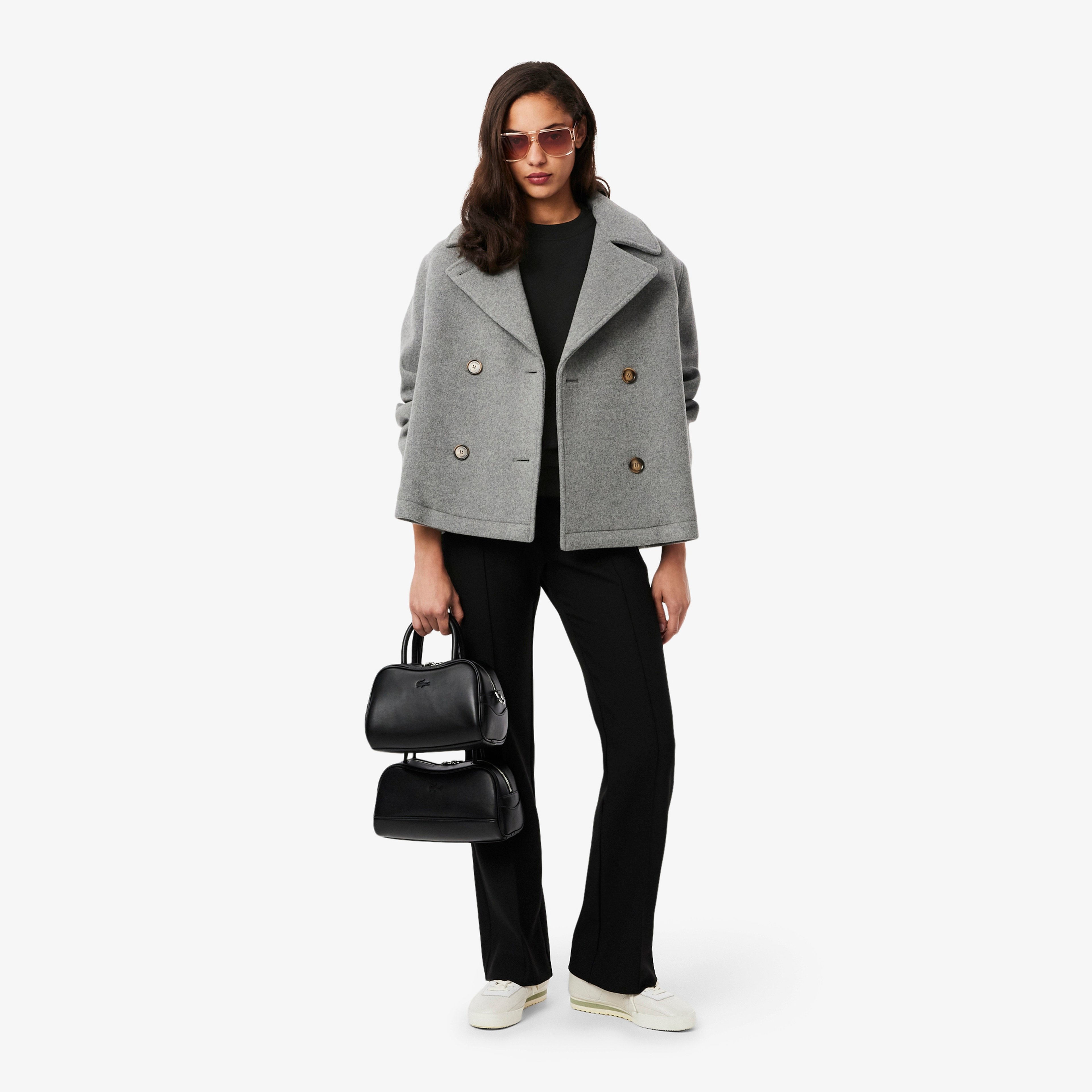 Kadın Relaxed Fit Bisiklet Yaka Siyah Sweatshirt