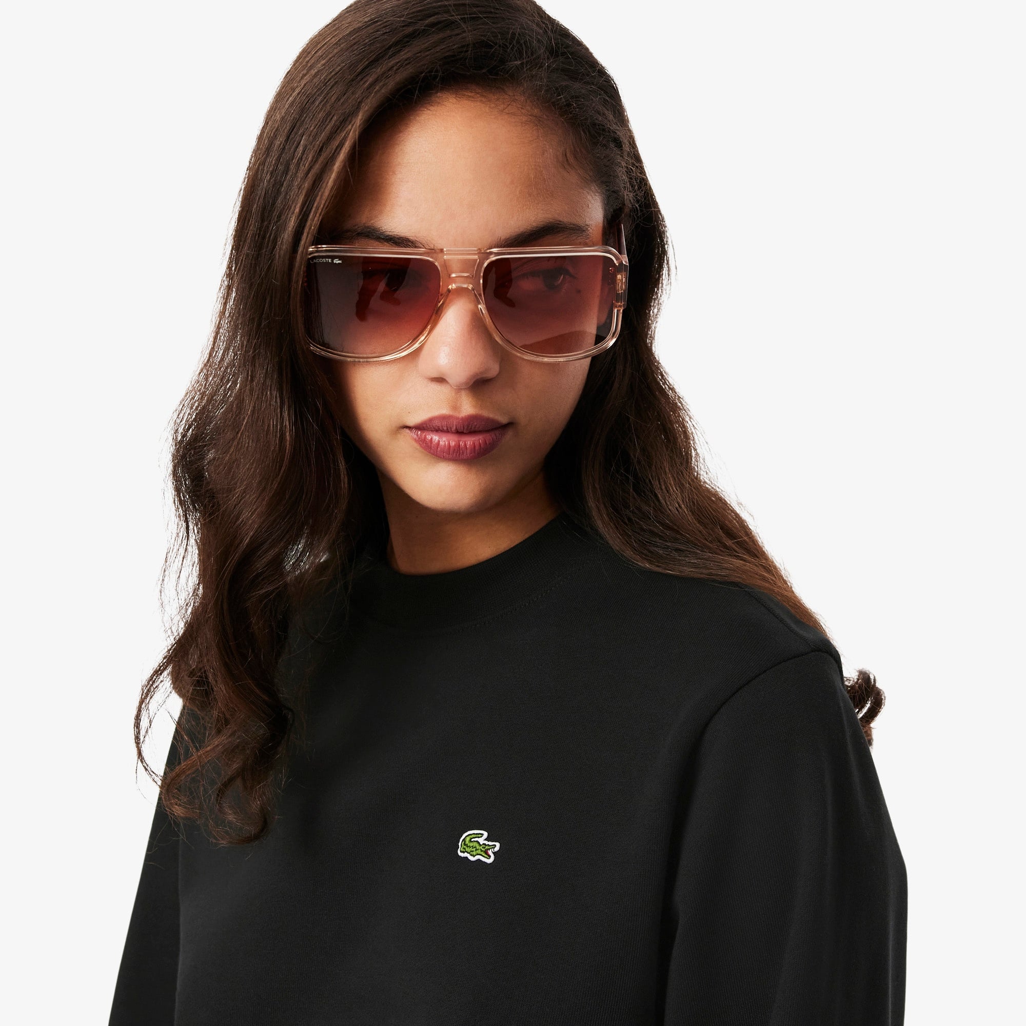 Kadın Relaxed Fit Bisiklet Yaka Siyah Sweatshirt