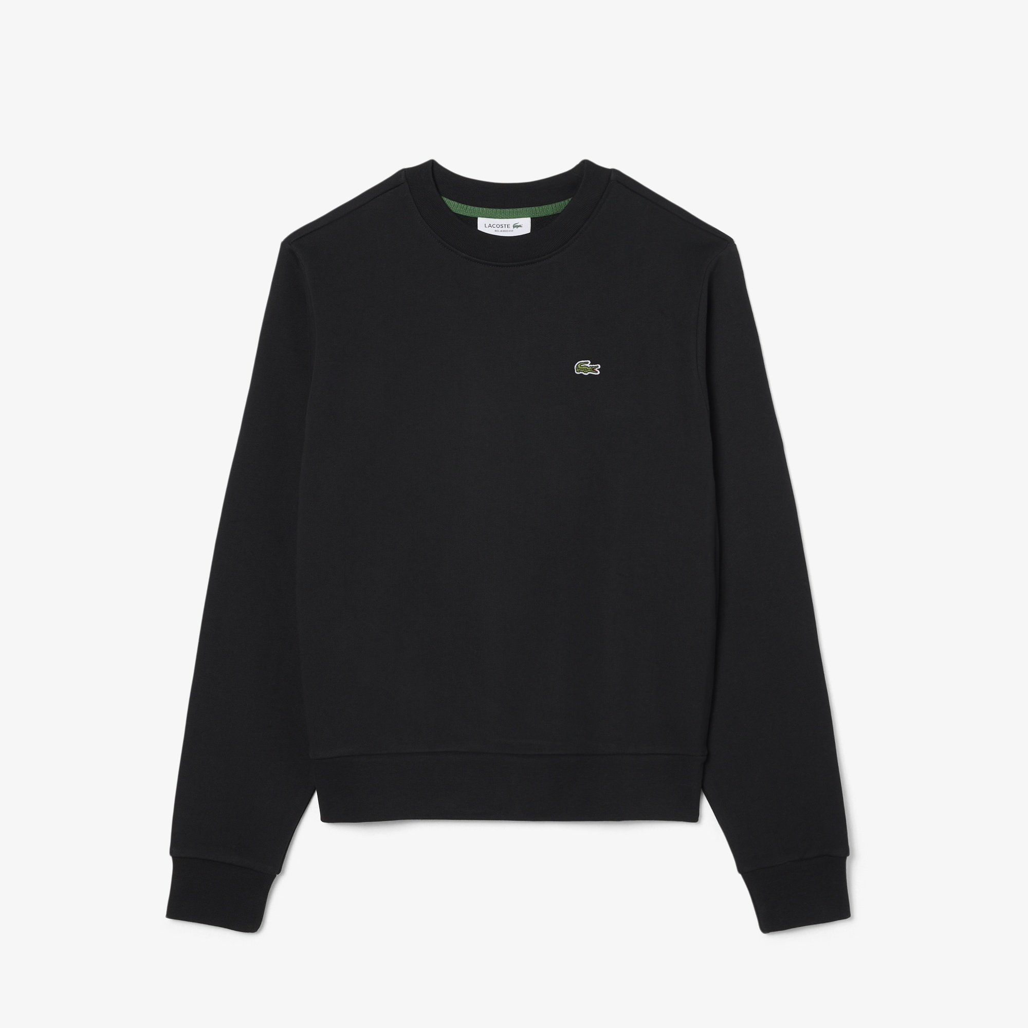 Kadın Relaxed Fit Bisiklet Yaka Siyah Sweatshirt