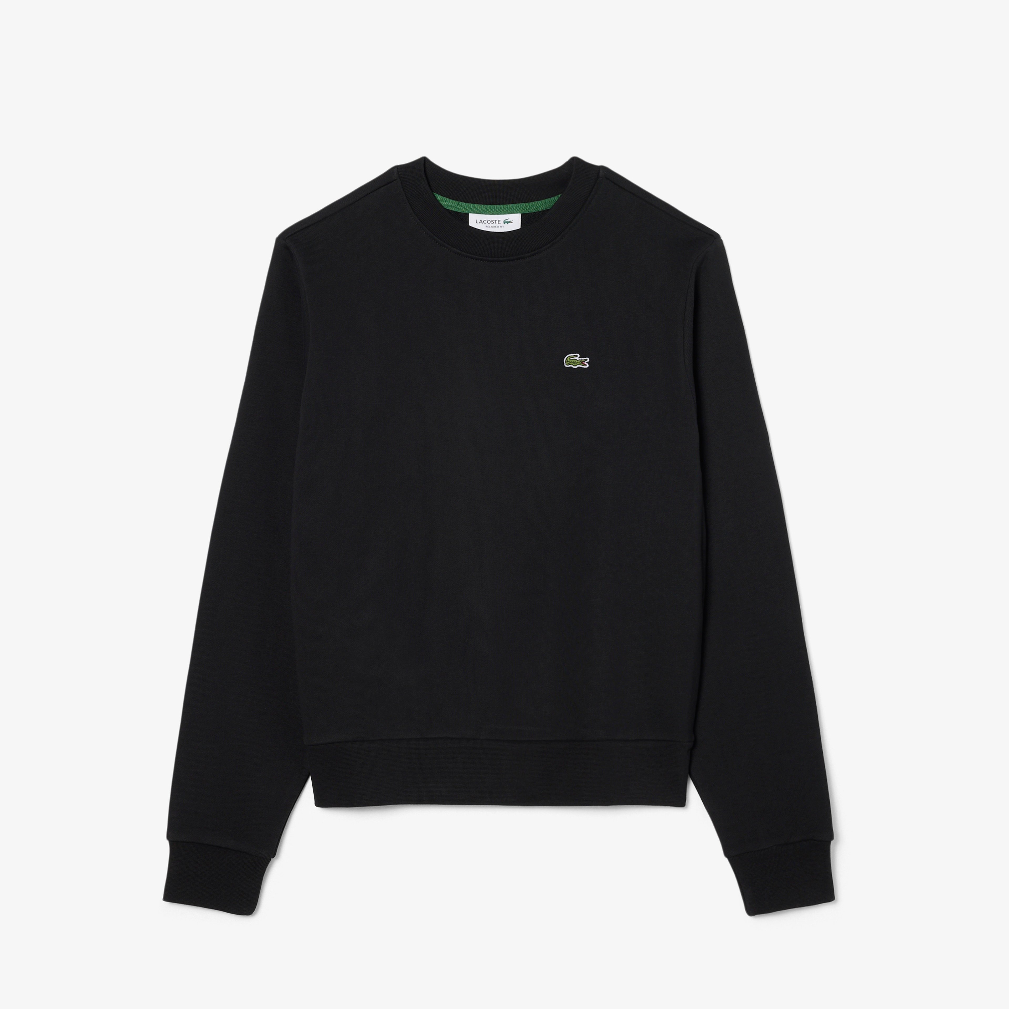 Kadın Relaxed Fit Bisiklet Yaka Siyah Sweatshirt