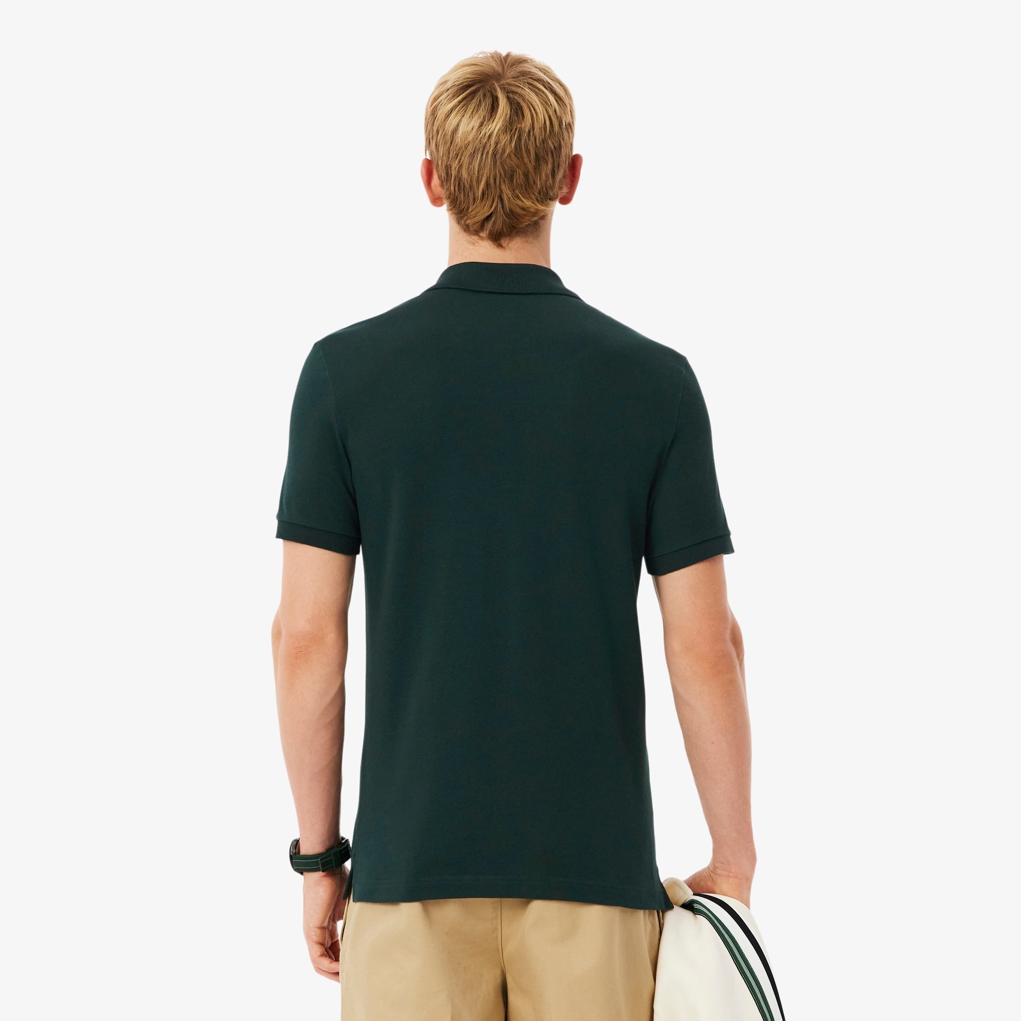 L.12.12 Erkek Slim Fit Koyu Yeşil Polo