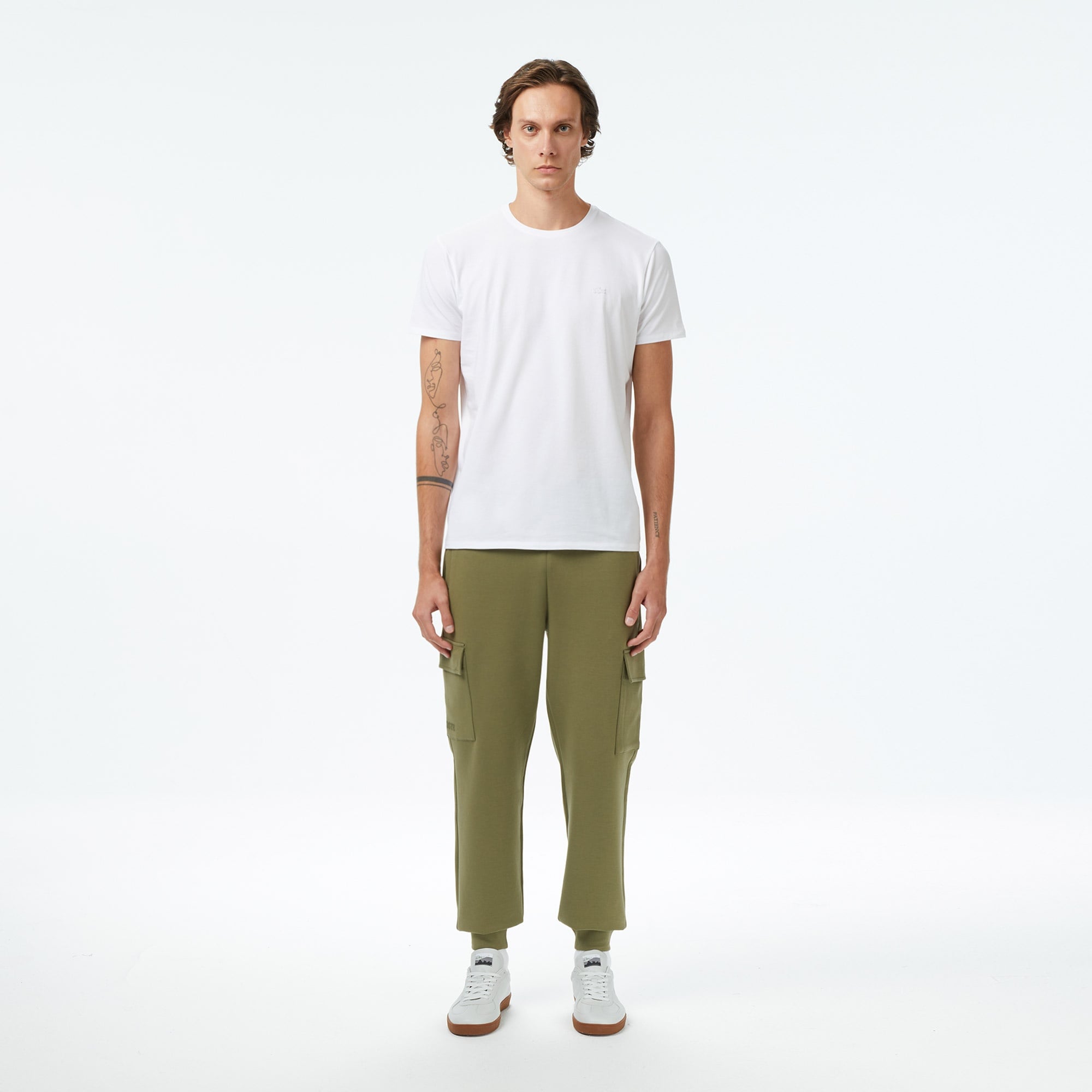 Erkek Slim Fit Bisiklet Yaka Beyaz T-Shirt