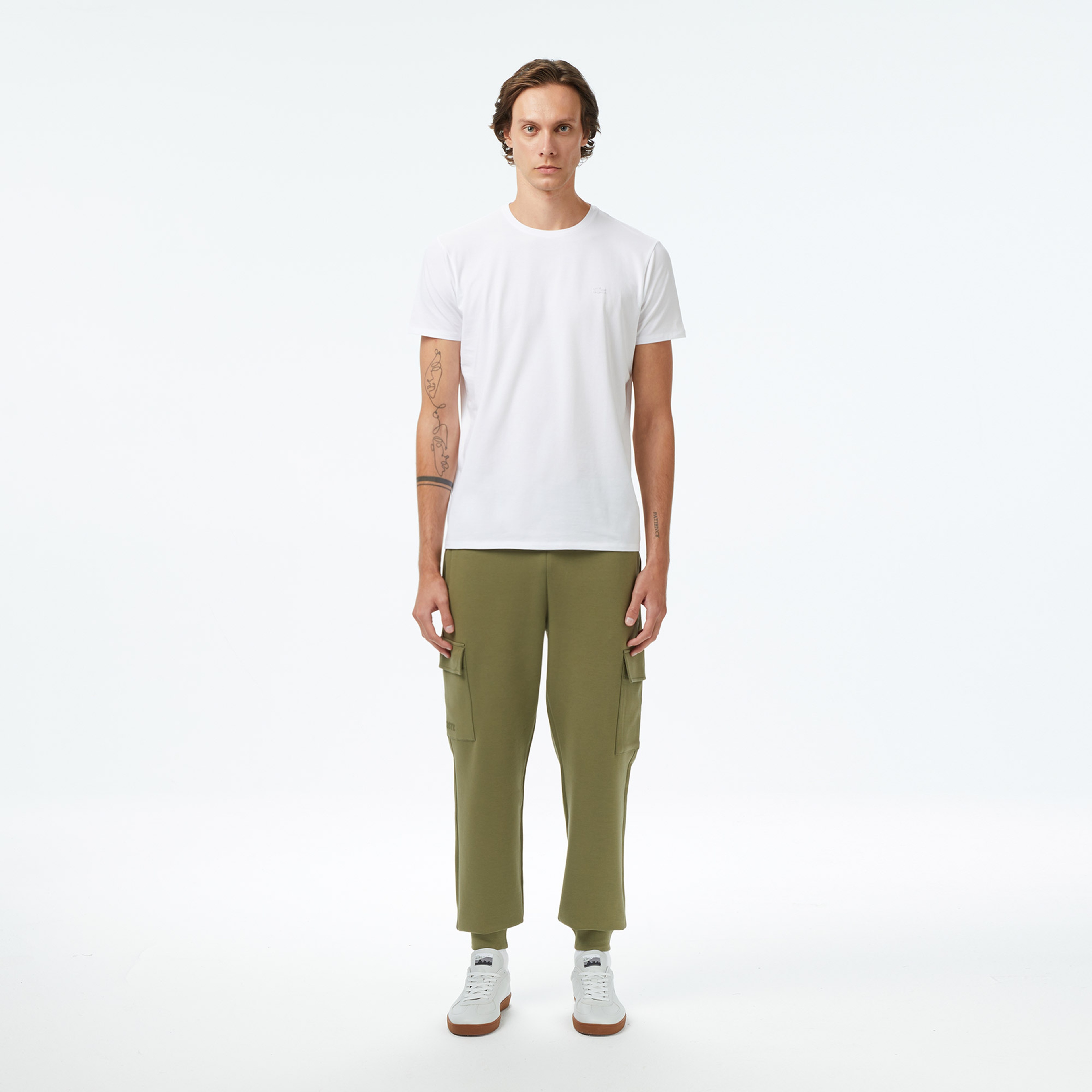 Erkek Slim Fit Bisiklet Yaka Beyaz T-Shirt