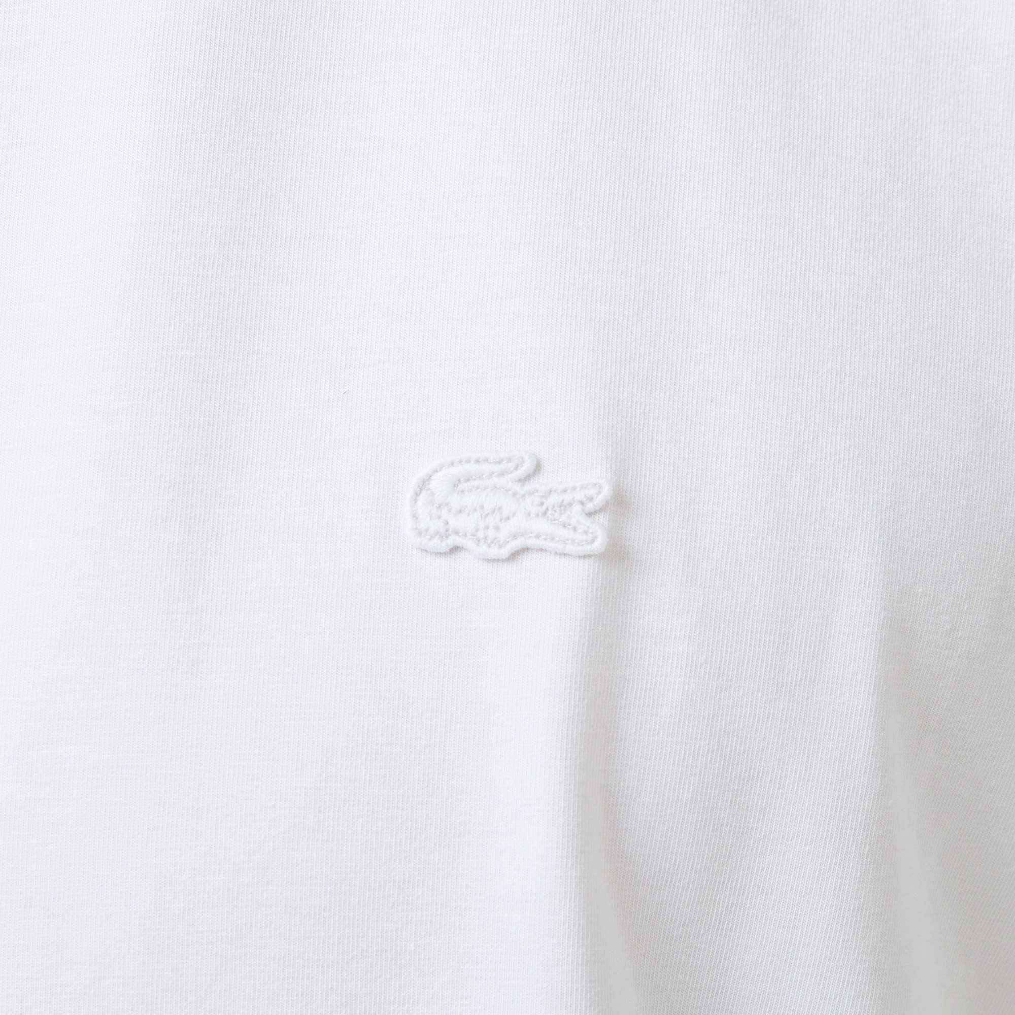 Lacoste Erkek Slim Fit Bisiklet Yaka Beyaz T-Shirt görsel 7