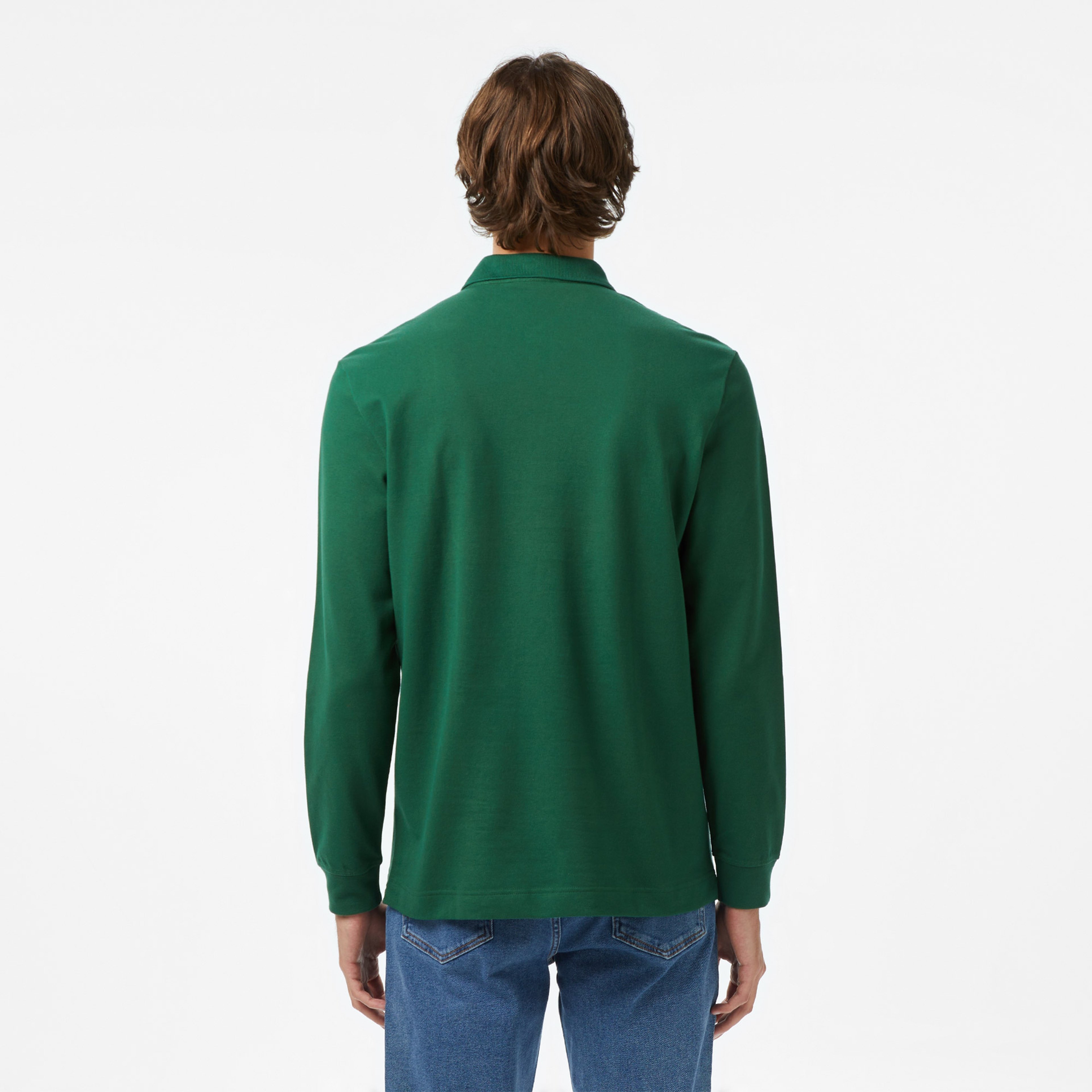 Erkek Regular Fit Uzun Kollu Yeşil Paris Polo