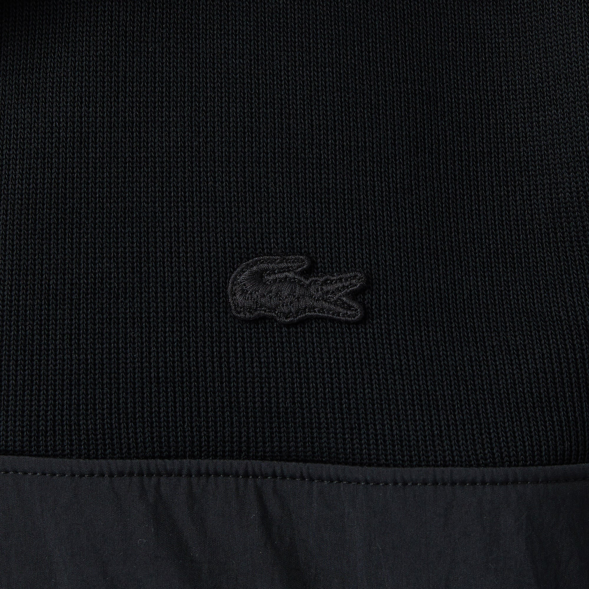 Erkek Classic Fit Yarım Fermuarlı Siyah Sweatshirt