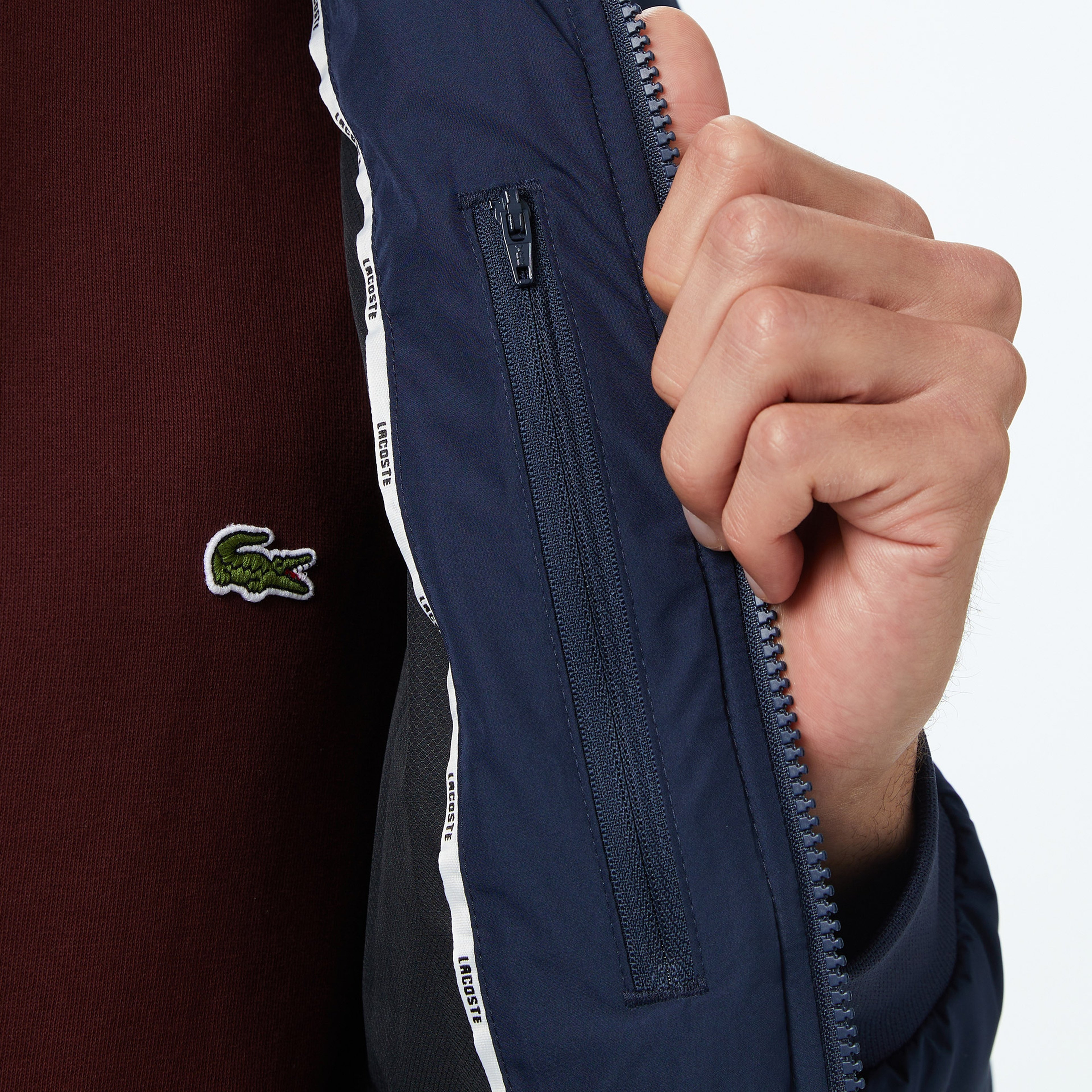 Erkek Dik Yaka Lacivert Mont