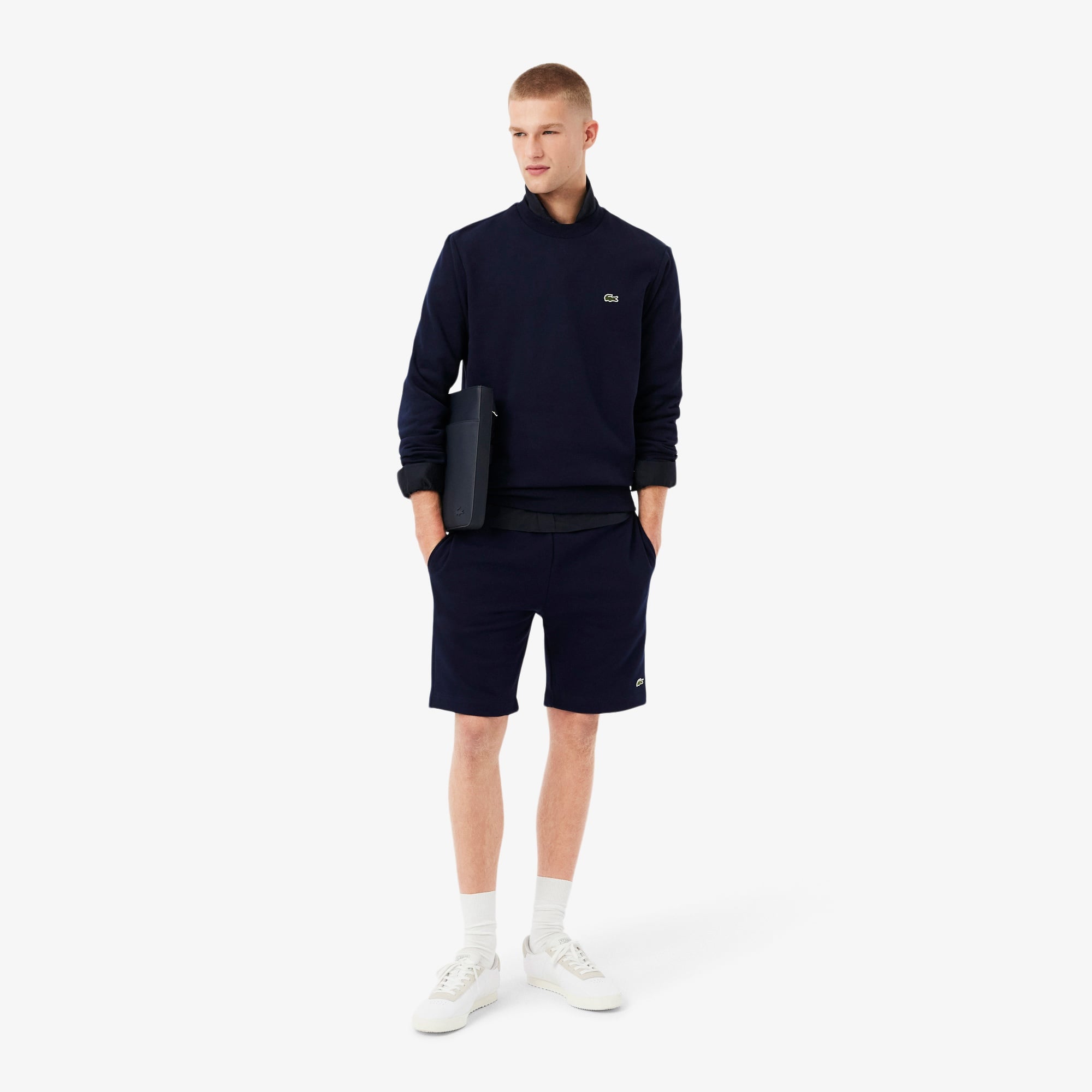Erkek Classic Fit Bisiklet Yaka Lacivert Sweatshirt
