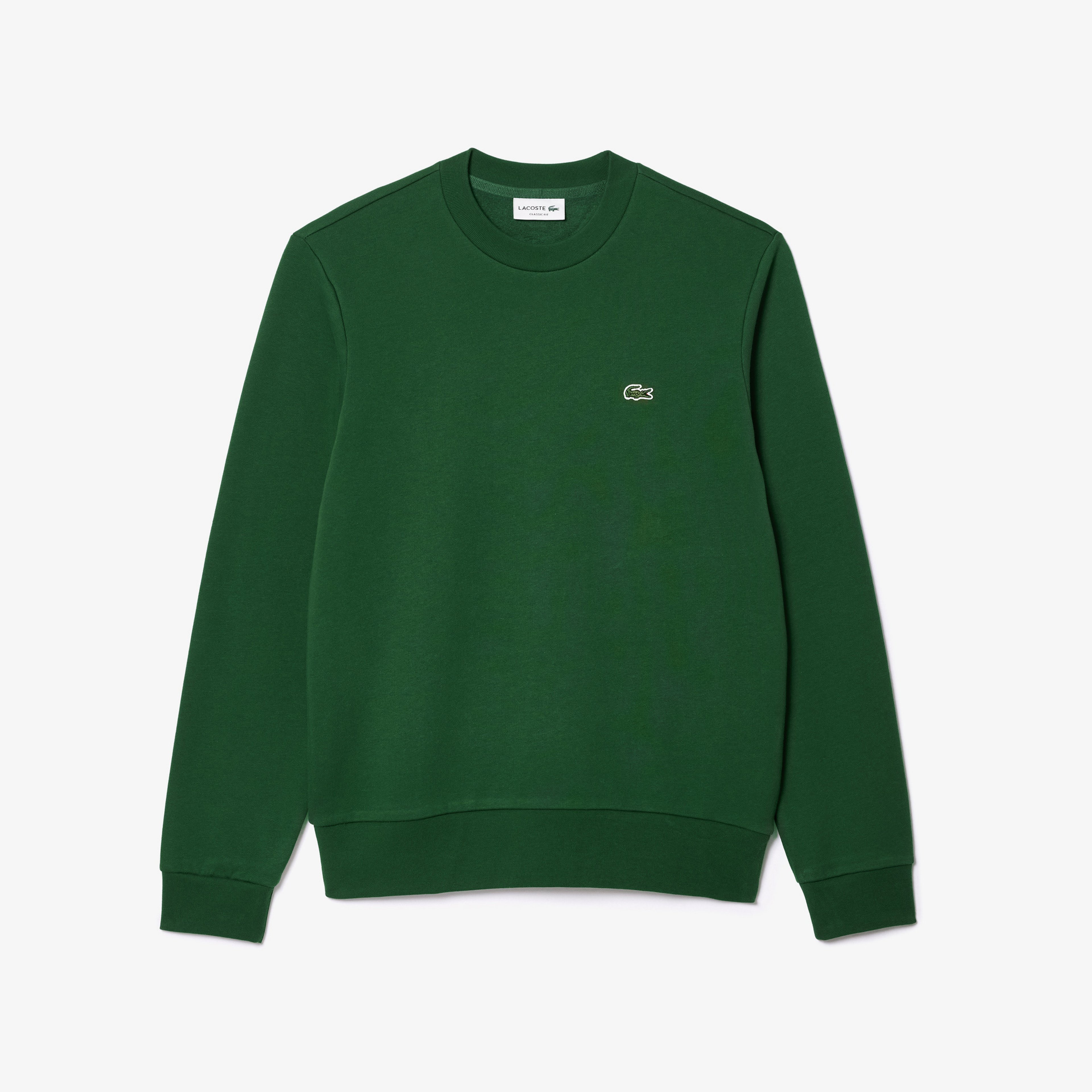 Erkek Classic Fit Bisiklet Yaka Yeşil Sweatshirt