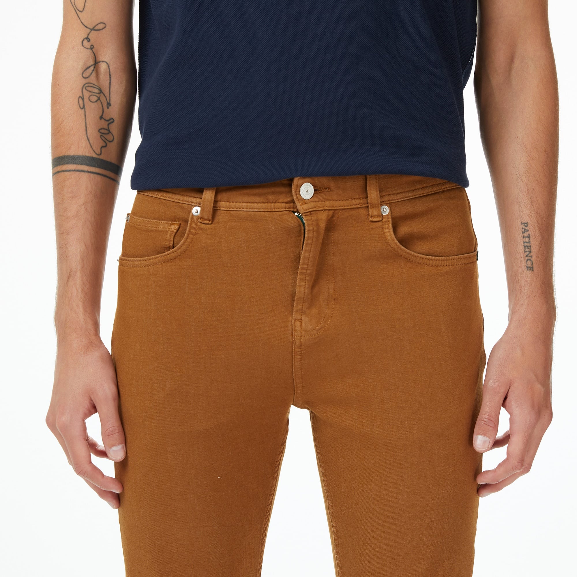 Erkek Slim Fit Açık Kahverengi Jean Pantolon