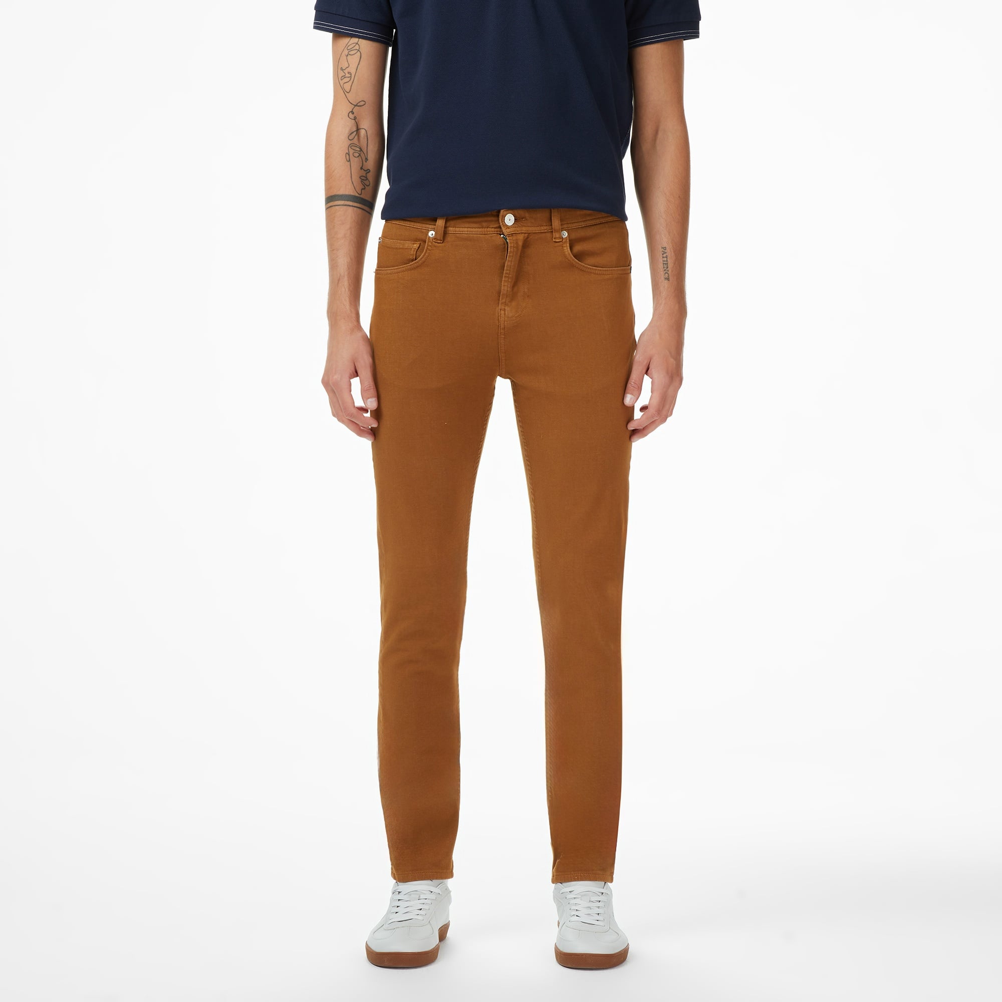 Erkek Slim Fit Açık Kahverengi Jean Pantolon