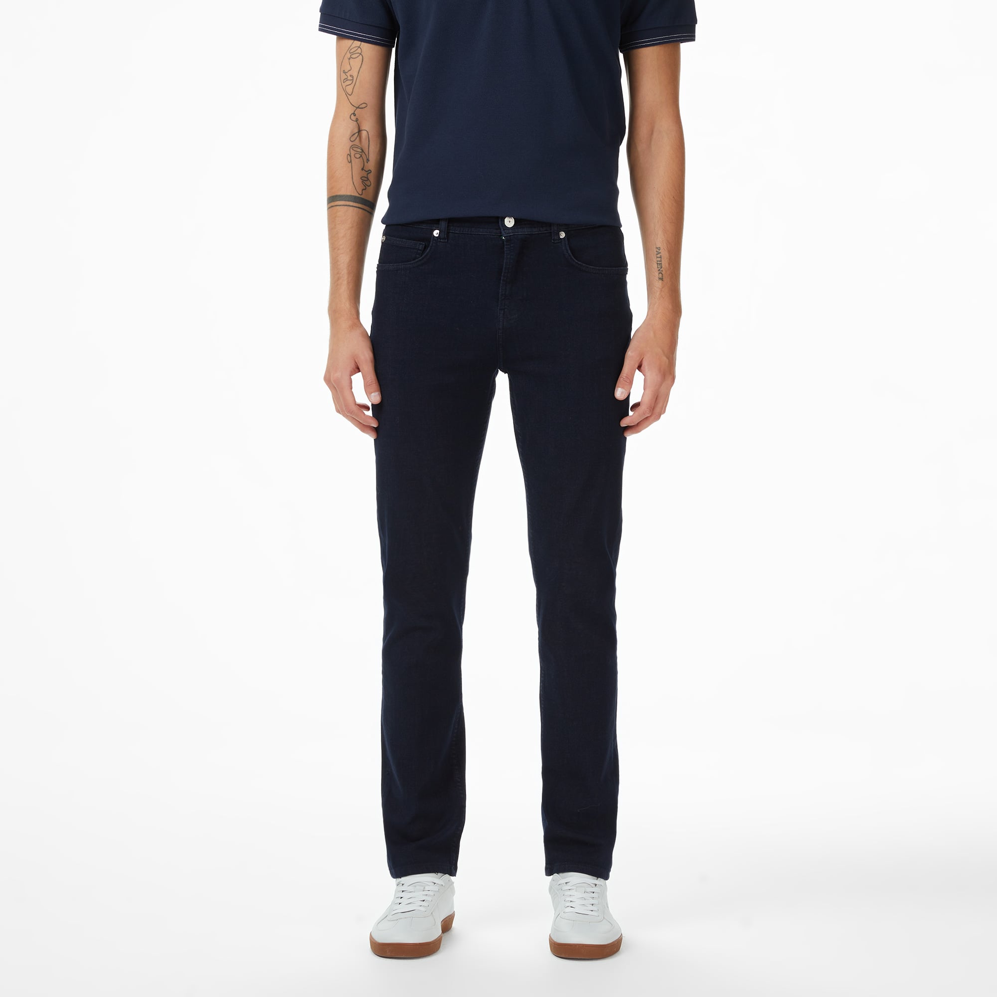 Lacoste Erkek Slim Fit Koyu Mavi Jean Pantolon görsel 2